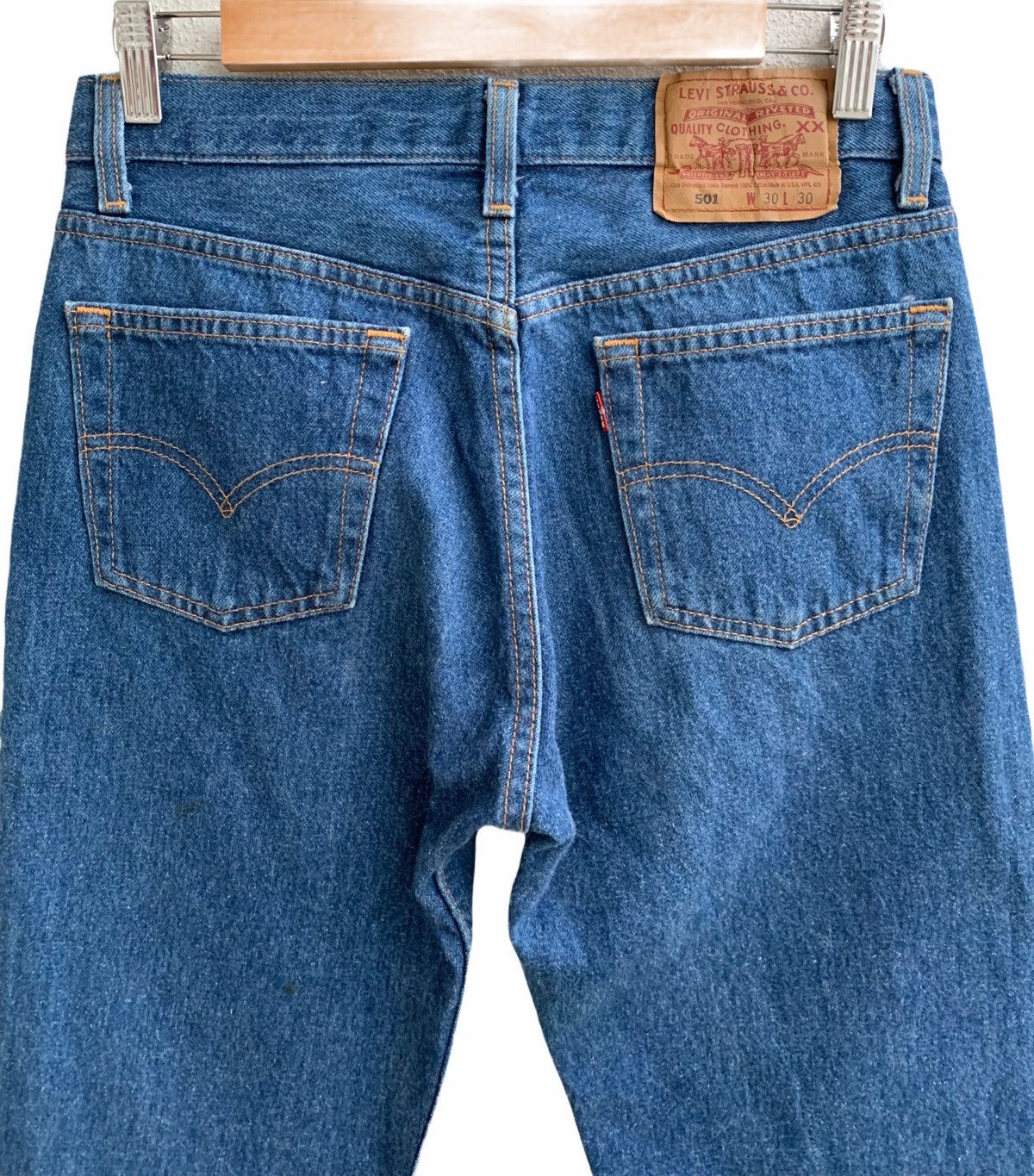Levi's × Levi's Vintage Clothing 90s Levis Faded Blue 501 Straight Denim Pants B34 Size US 30 / EU 46 - 8 Thumbnail