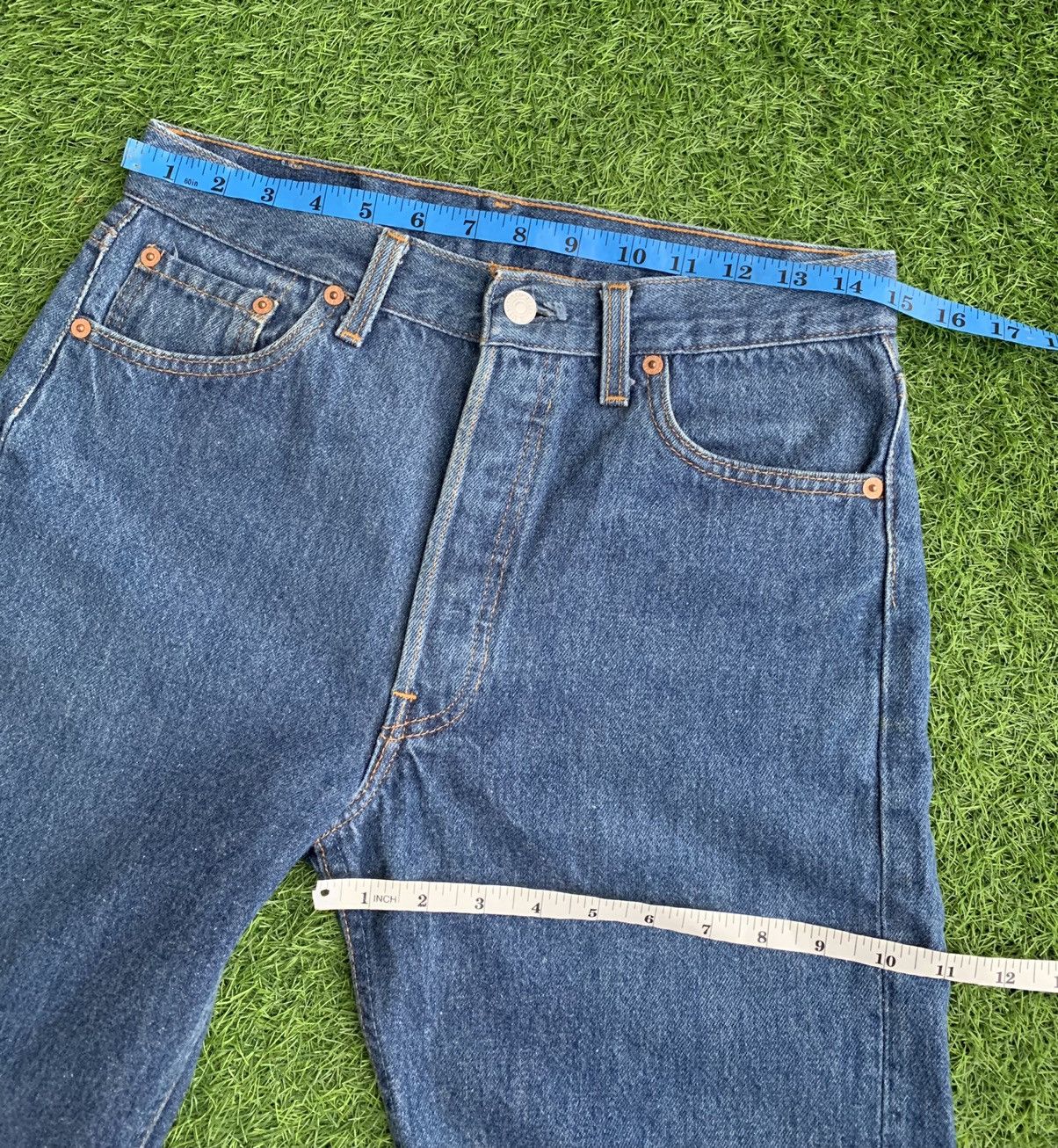 Levi's × Levi's Vintage Clothing 90s Levis Faded Blue 501 Straight Denim Pants B34 Size US 30 / EU 46 - 12 Thumbnail