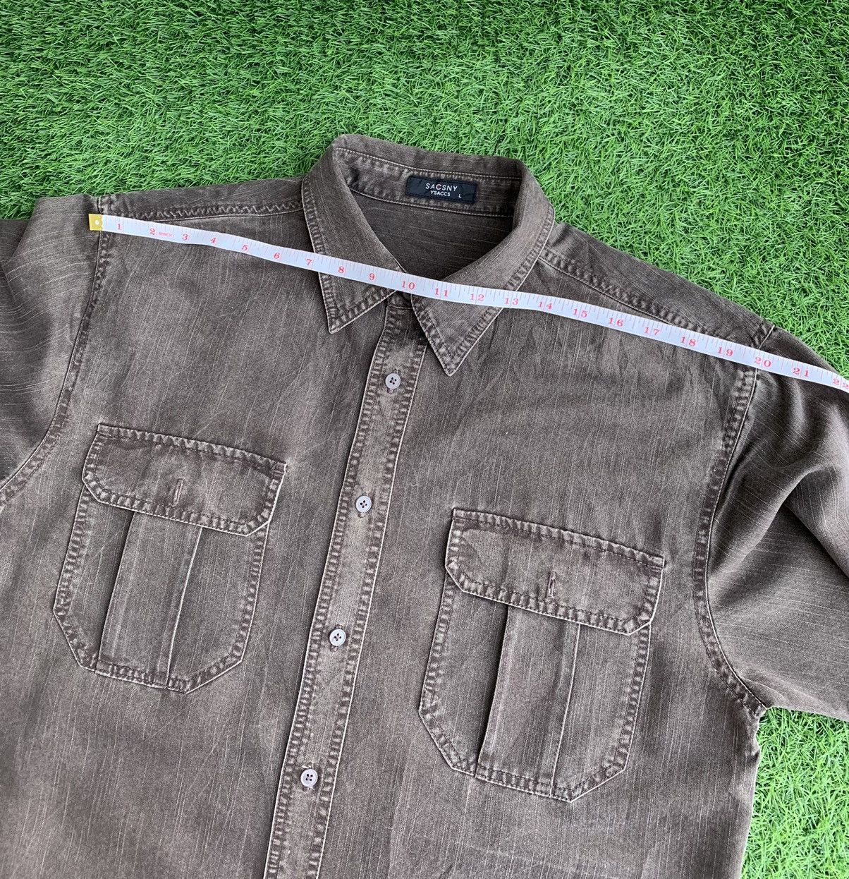 Y's for Men Vintage SacSny Ysaccy yohji Yamamoto Botton Hup Long Sleeve Size US L / EU 52-54 / 3 - 12 Thumbnail