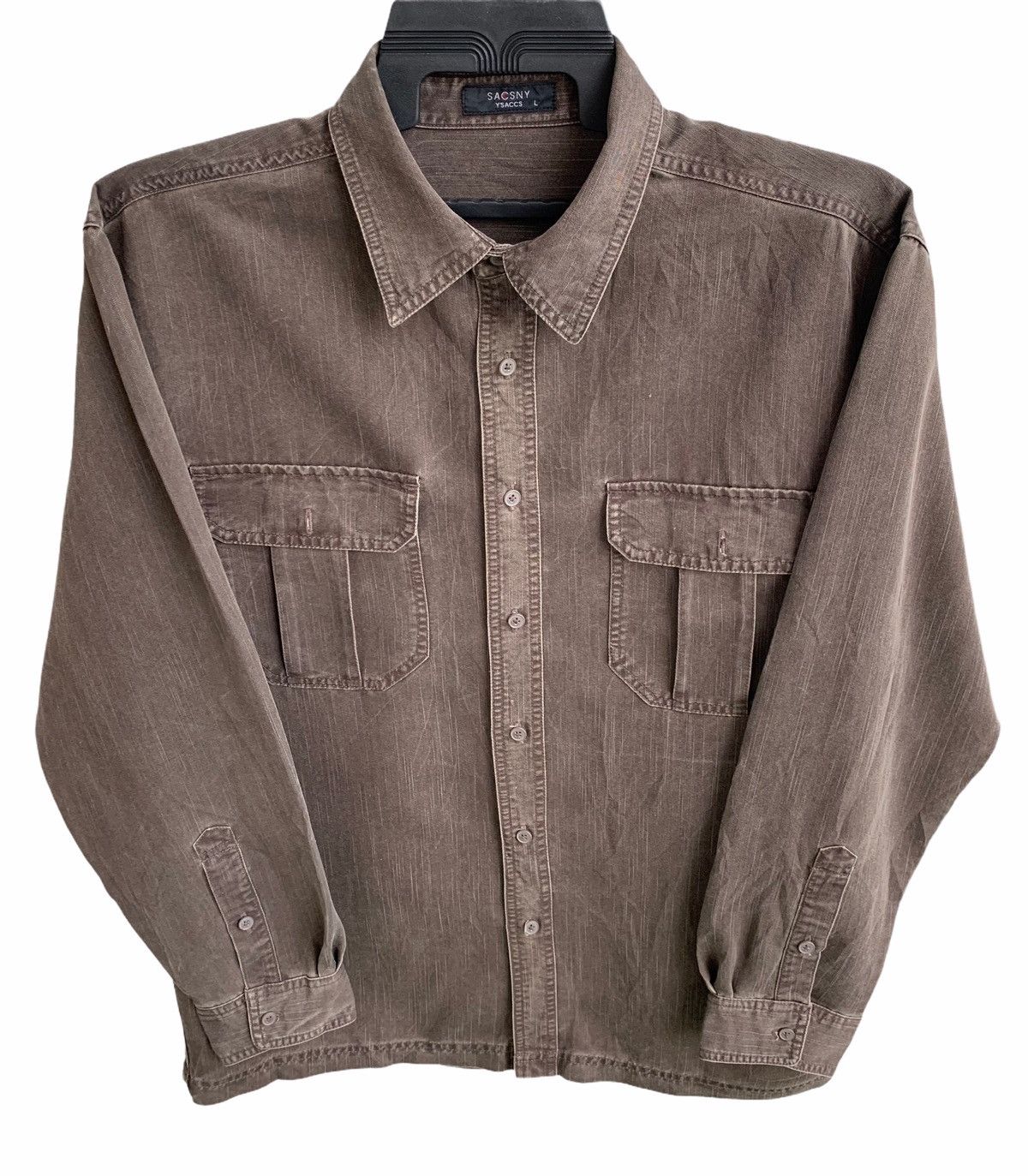 Y's for Men Vintage SacSny Ysaccy yohji Yamamoto Botton Hup Long Sleeve Size US L / EU 52-54 / 3 - 3 Thumbnail