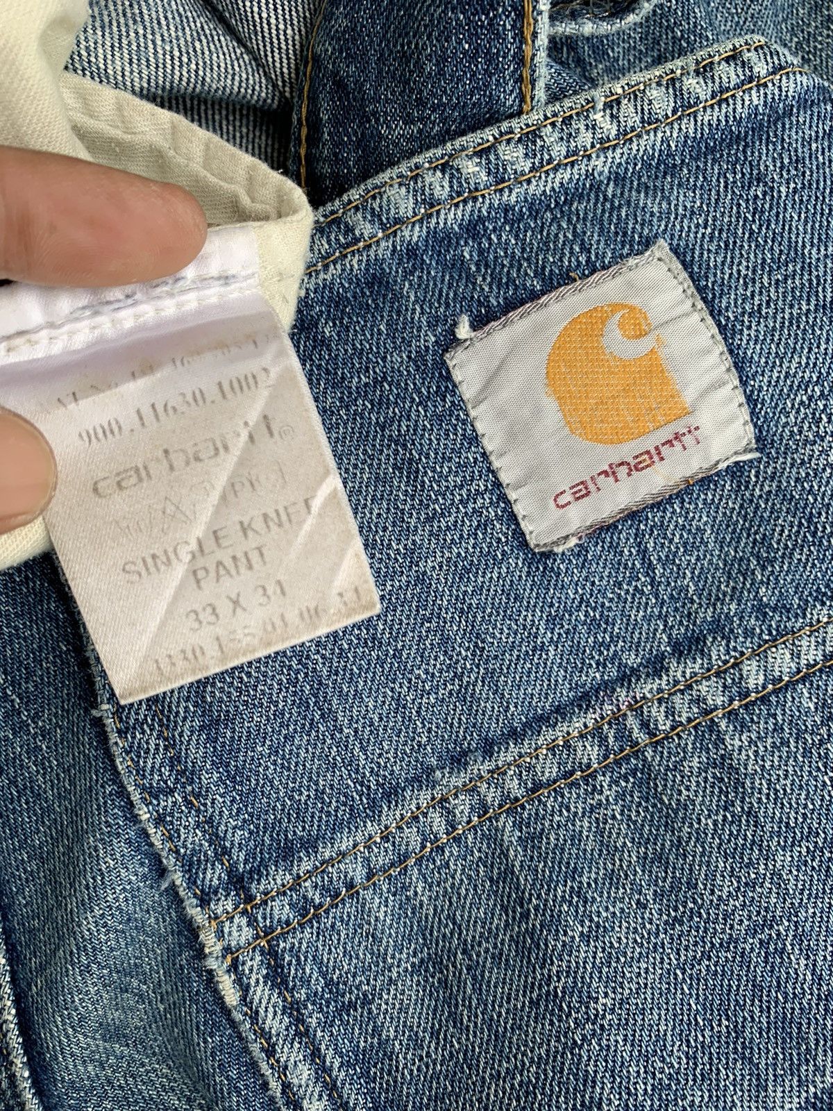 Carhartt Vintage Carhatt Worker Denim Jeans Size US 32 / EU 48 - 15 Thumbnail