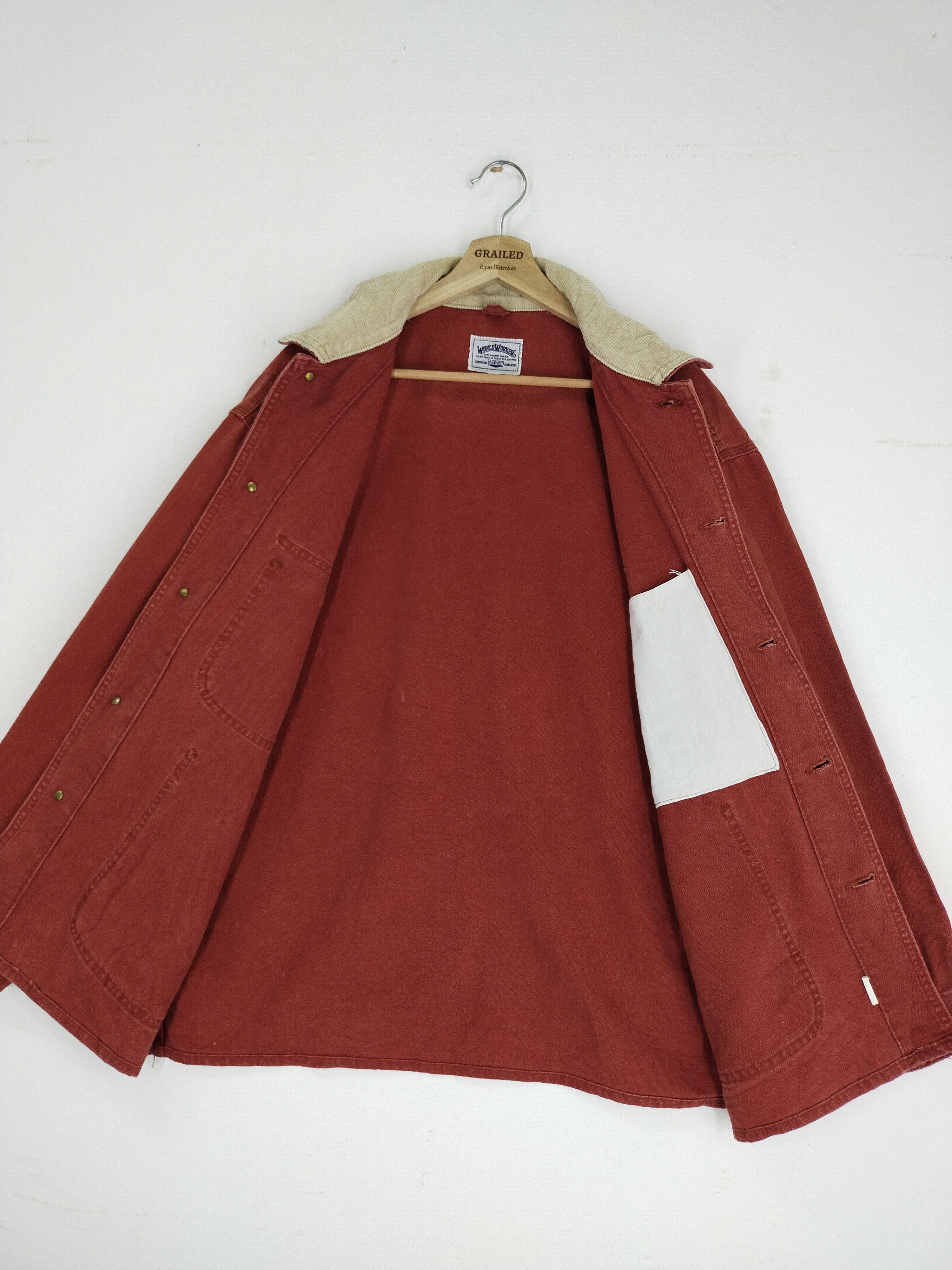 Big John Vintage Big John World Worker Red Jacket Size US L / EU 52-54 / 3 - 13 Thumbnail