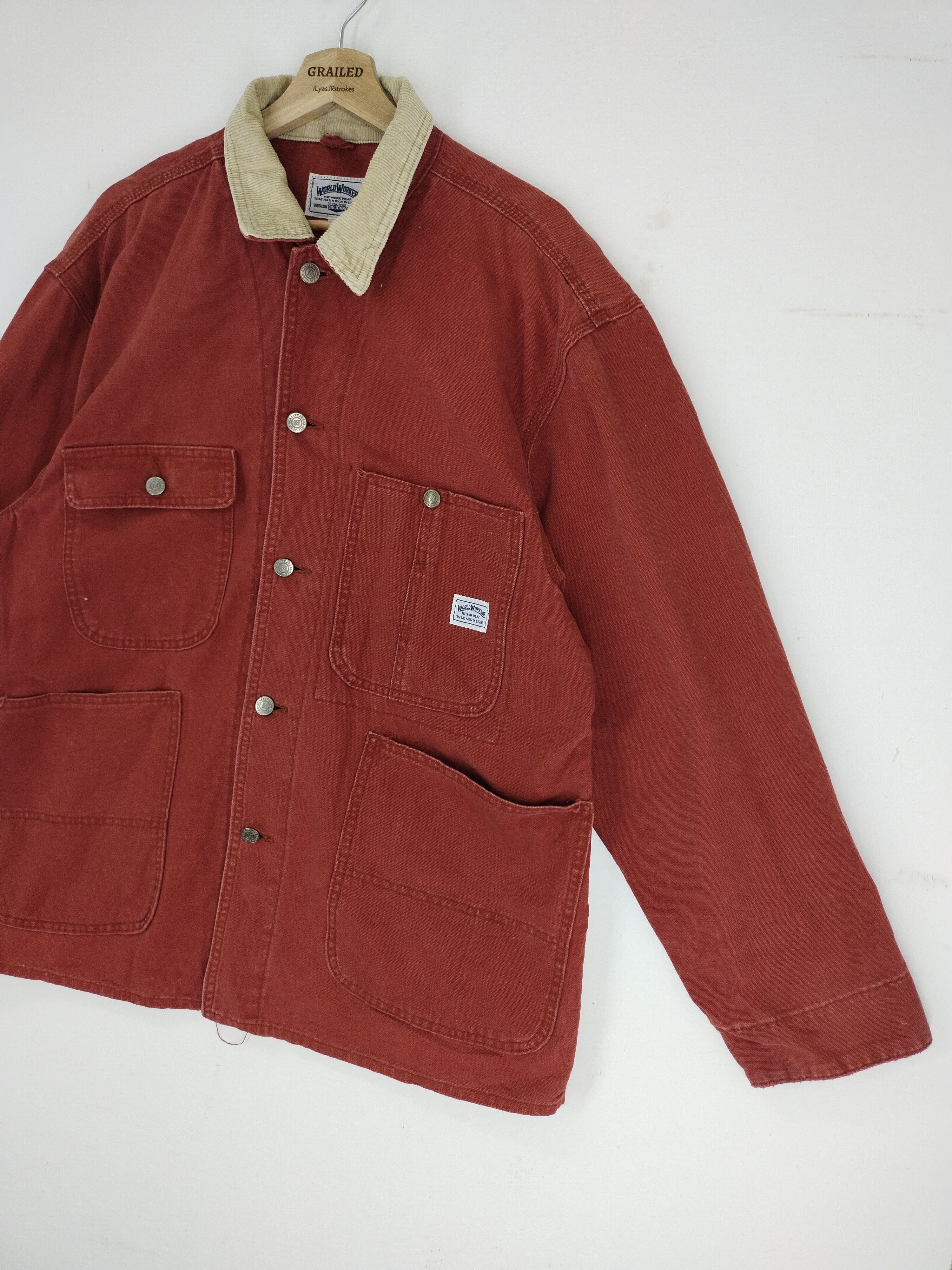 Big John Vintage Big John World Worker Red Jacket Size US L / EU 52-54 / 3 - 6 Thumbnail
