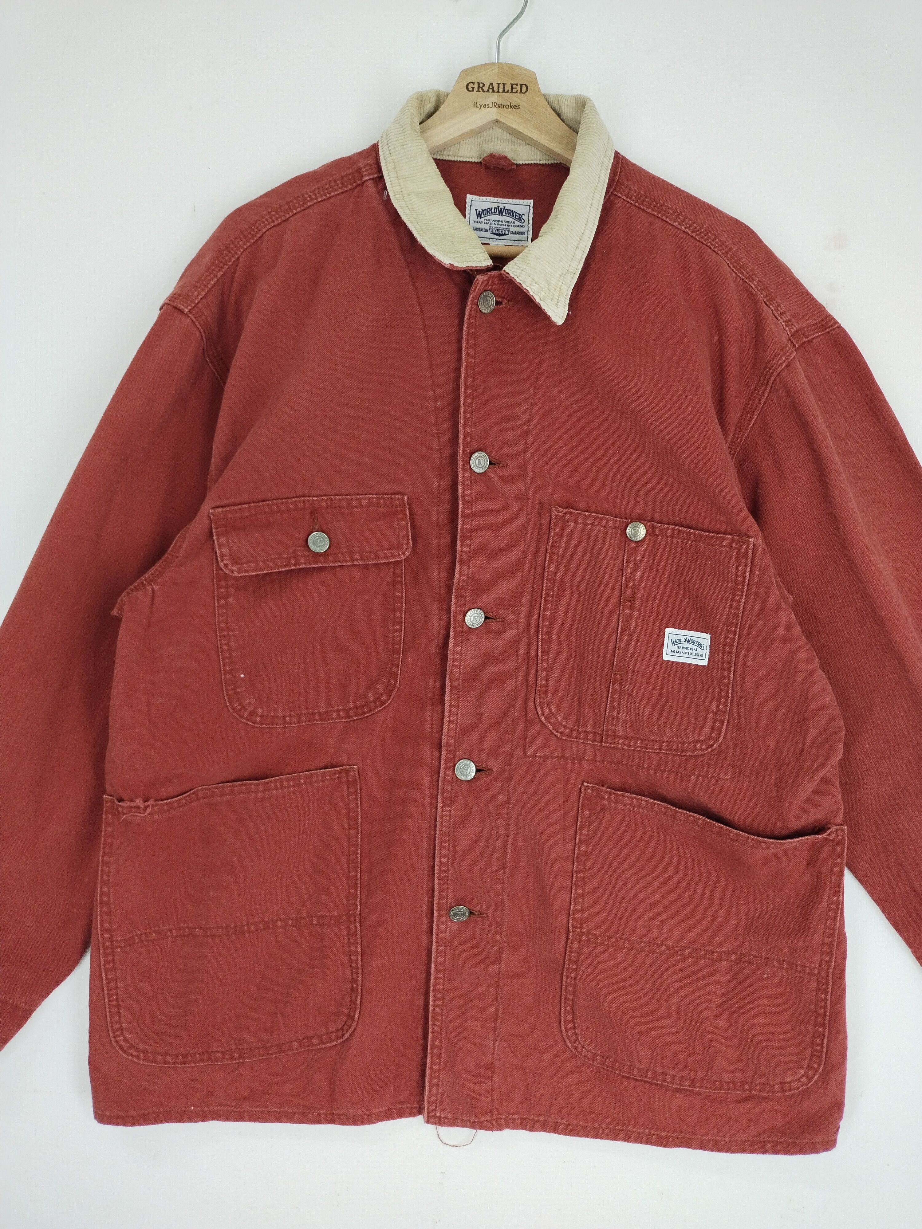 Big John Vintage Big John World Worker Red Jacket Size US L / EU 52-54 / 3 - 3 Thumbnail