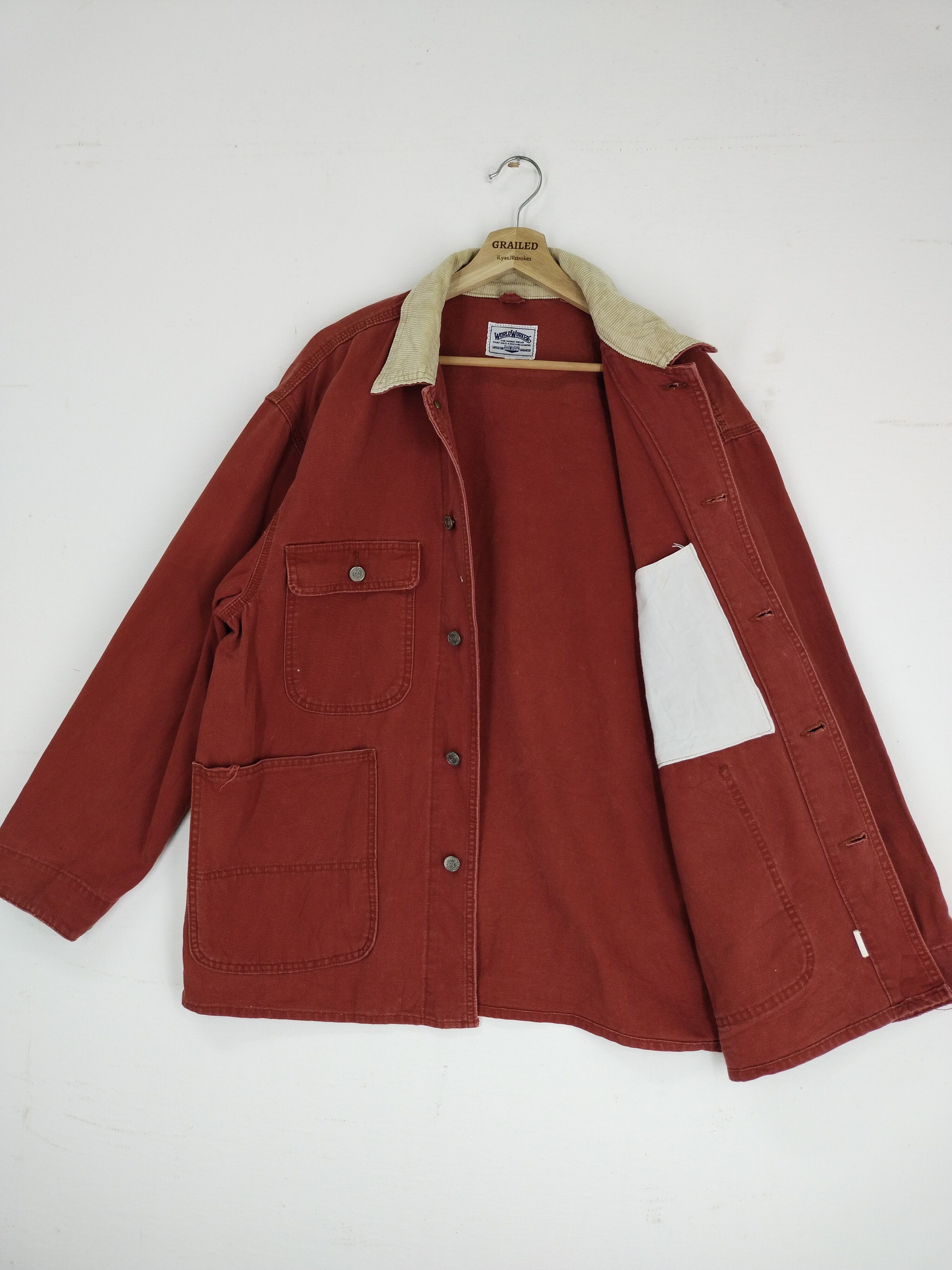 Big John Vintage Big John World Worker Red Jacket Size US L / EU 52-54 / 3 - 1 Thumbnail
