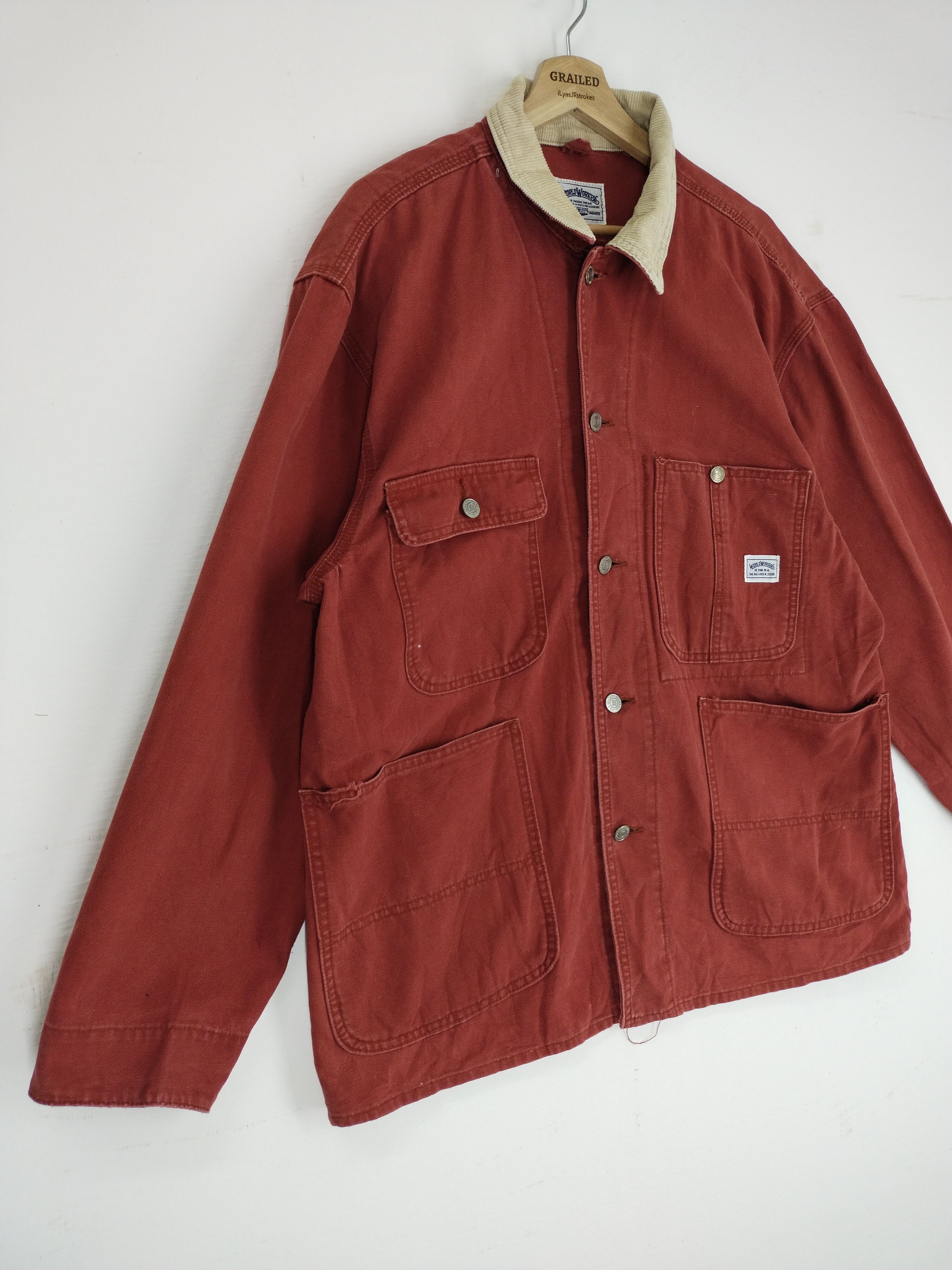 Big John Vintage Big John World Worker Red Jacket Size US L / EU 52-54 / 3 - 5 Thumbnail