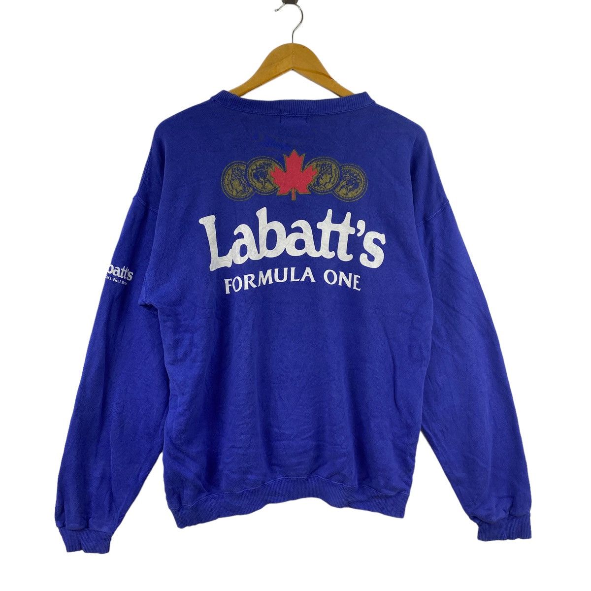 Vintage Vintage LABATT’S FORMULA ONE Racing Big Logo Blue Sweatshirt Size US M / EU 48-50 / 2 - 1 Thumbnail