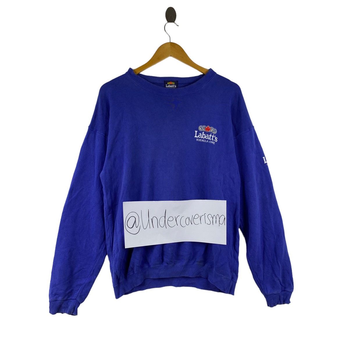 Vintage Vintage LABATT’S FORMULA ONE Racing Big Logo Blue Sweatshirt Size US M / EU 48-50 / 2 - 3 Thumbnail