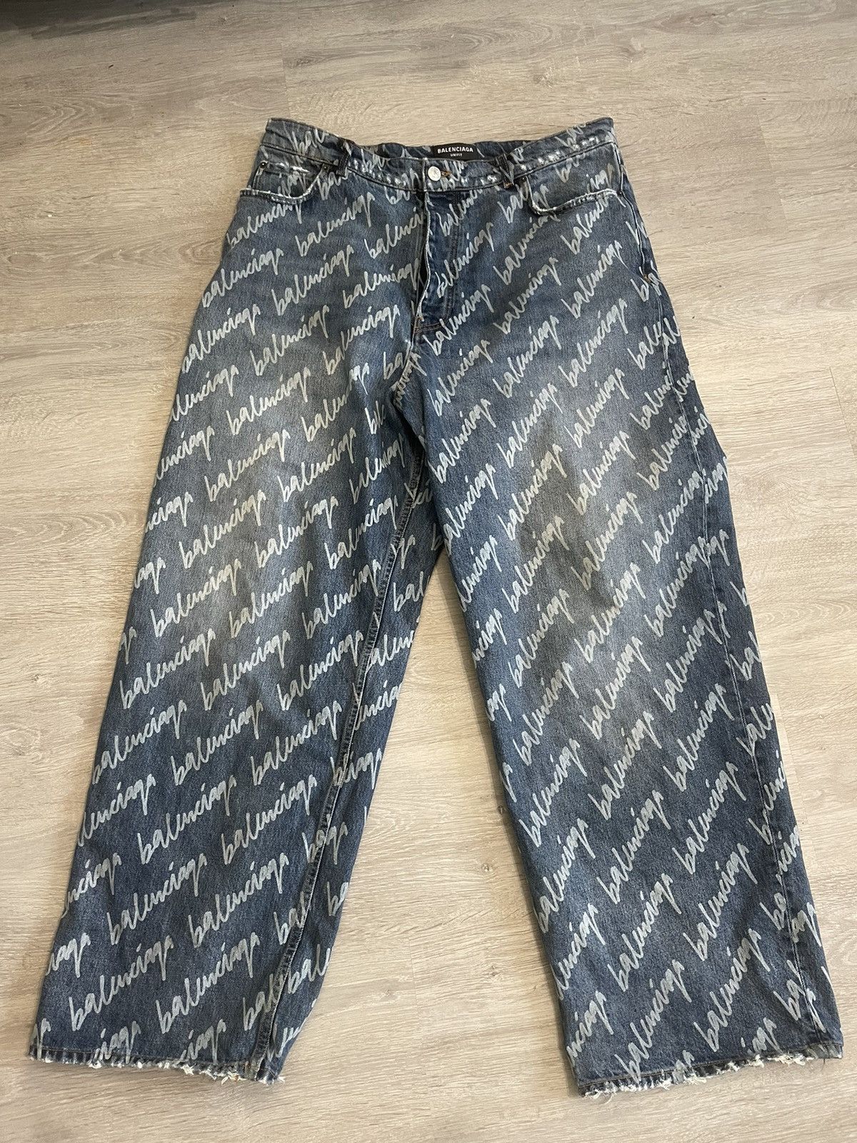Balenciaga Balenciaga script denim | Grailed