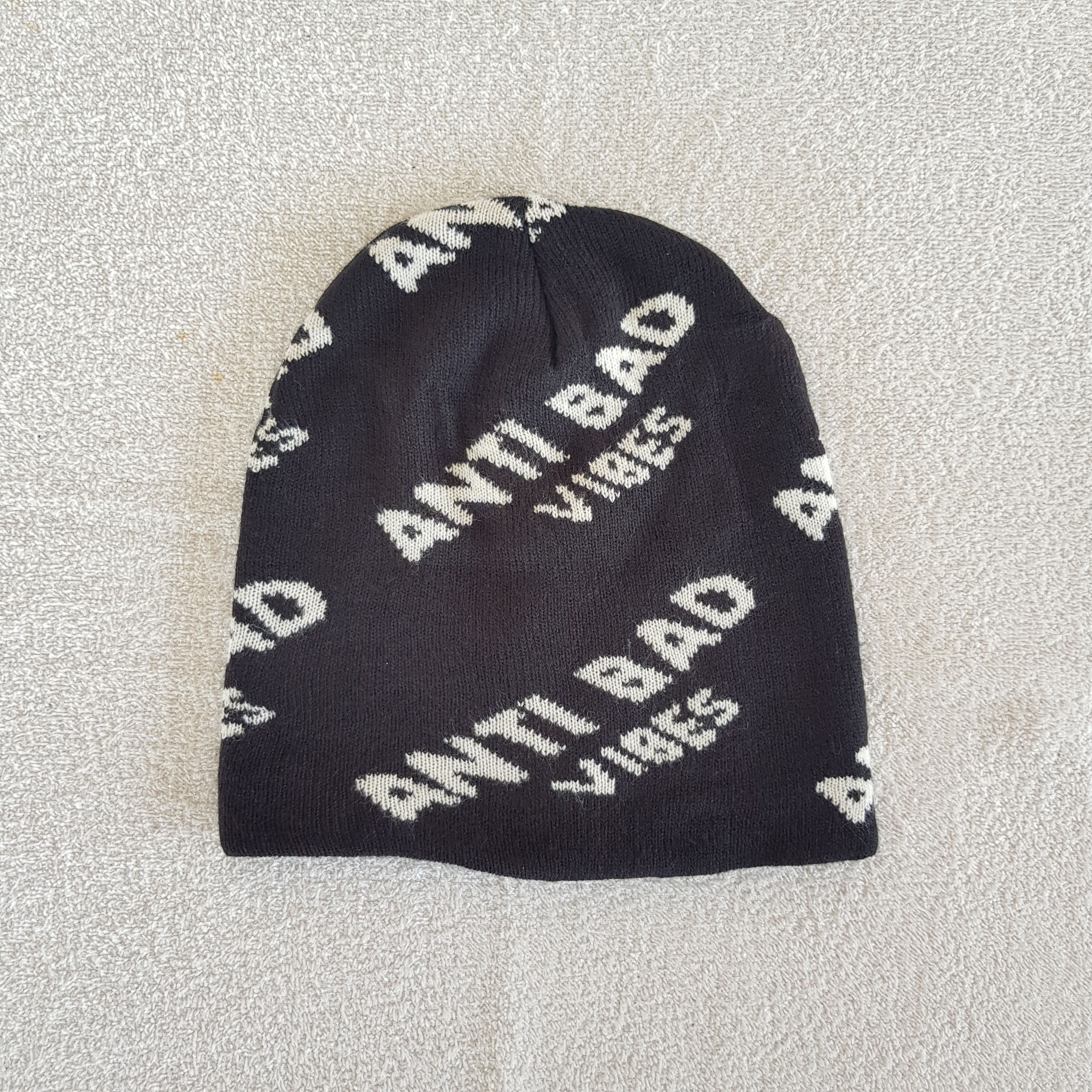 If Six Was Nine × Japanese Brand × Vintage Anti Bad Vibes Beanie Snow Cap Anti Bad Vibes Hats Size ONE SIZE - 5 Thumbnail
