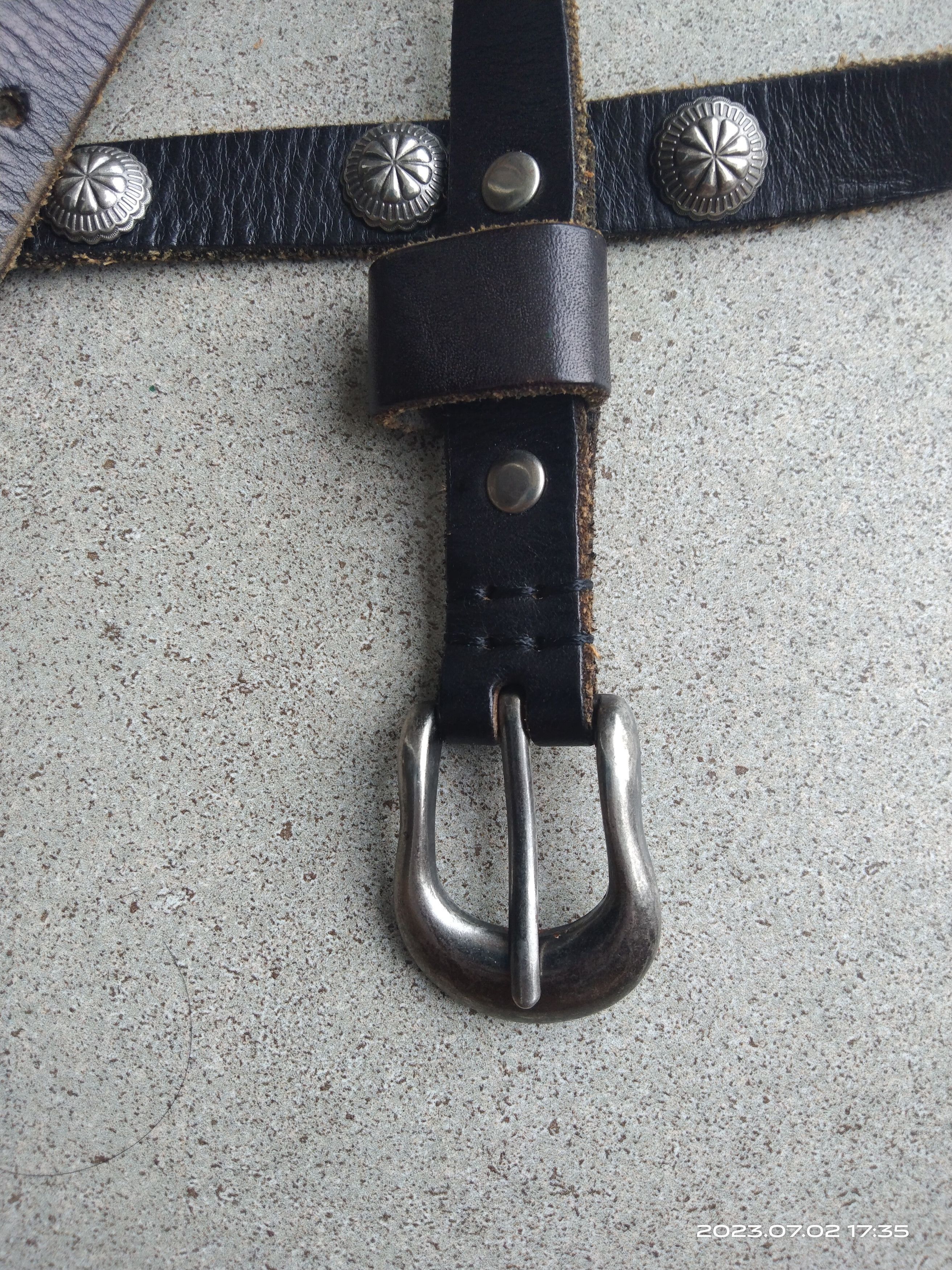 Leather OG🔥MOUSSY STUDDED LEATHER BELT Size ONE SIZE - 4 Thumbnail
