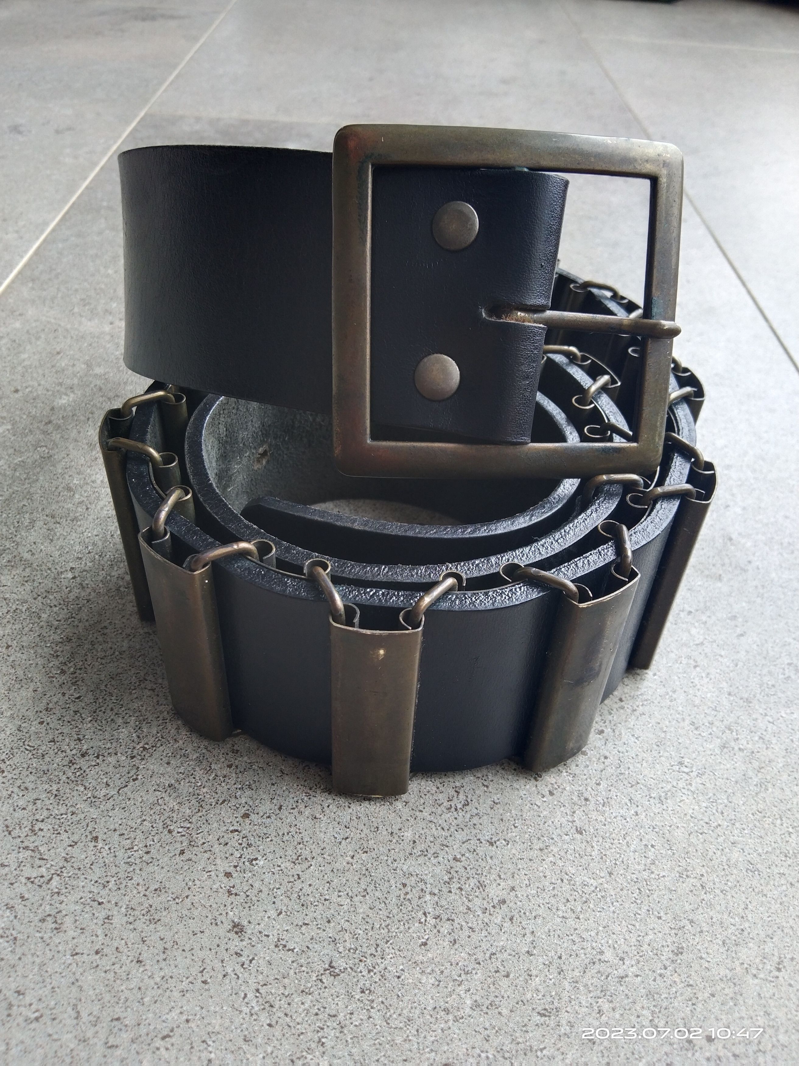 Leather × Seditionaries LEATHER BELT BLACK(SIZE 29-34 INCH) Size ONE SIZE - 1 Thumbnail