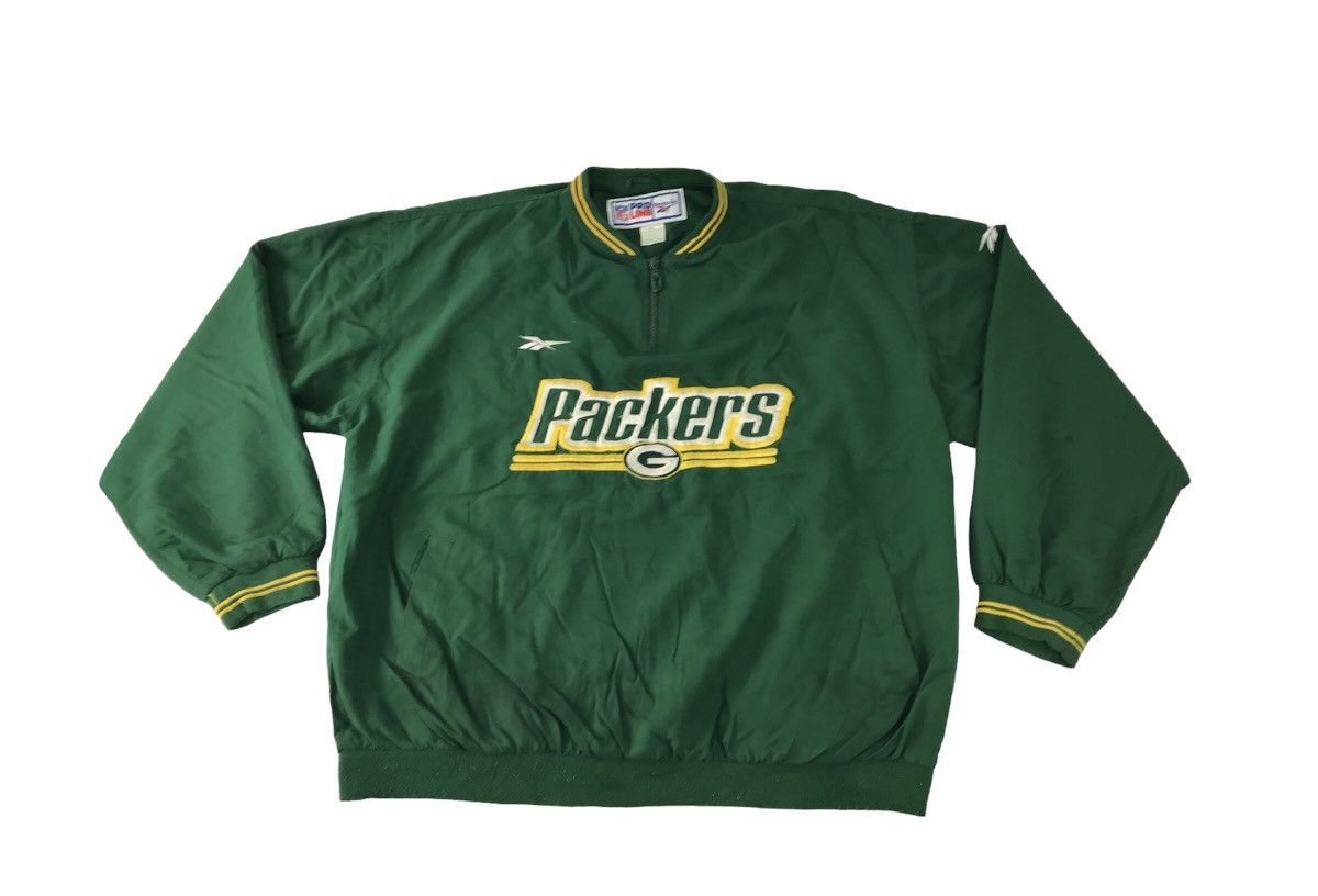 NFL × Reebok Reebok Pro Line NFL Green Bay Packers Half Zip Spell Out Size US XXL / EU 58 / 5 - 1 Thumbnail