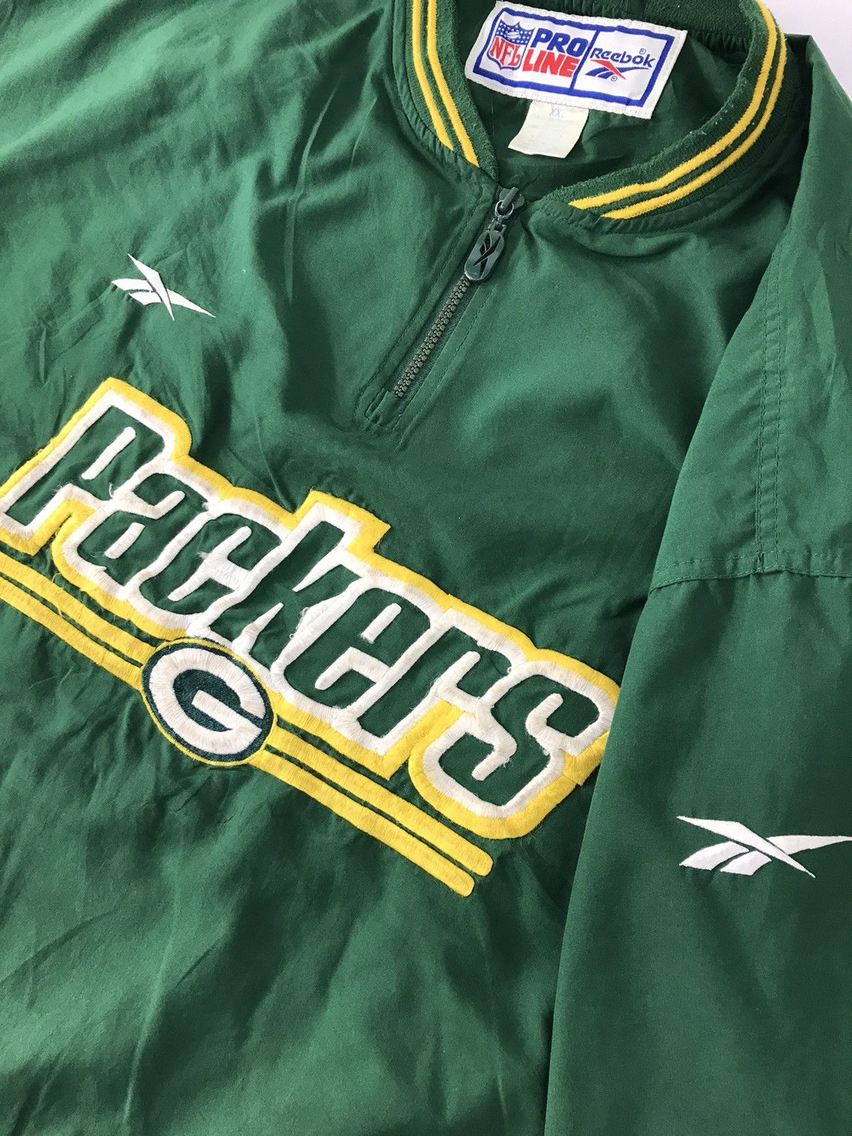 NFL × Reebok Reebok Pro Line NFL Green Bay Packers Half Zip Spell Out Size US XXL / EU 58 / 5 - 4 Thumbnail