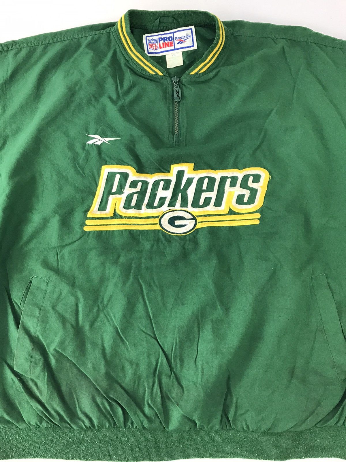 NFL × Reebok Reebok Pro Line NFL Green Bay Packers Half Zip Spell Out Size US XXL / EU 58 / 5 - 3 Thumbnail