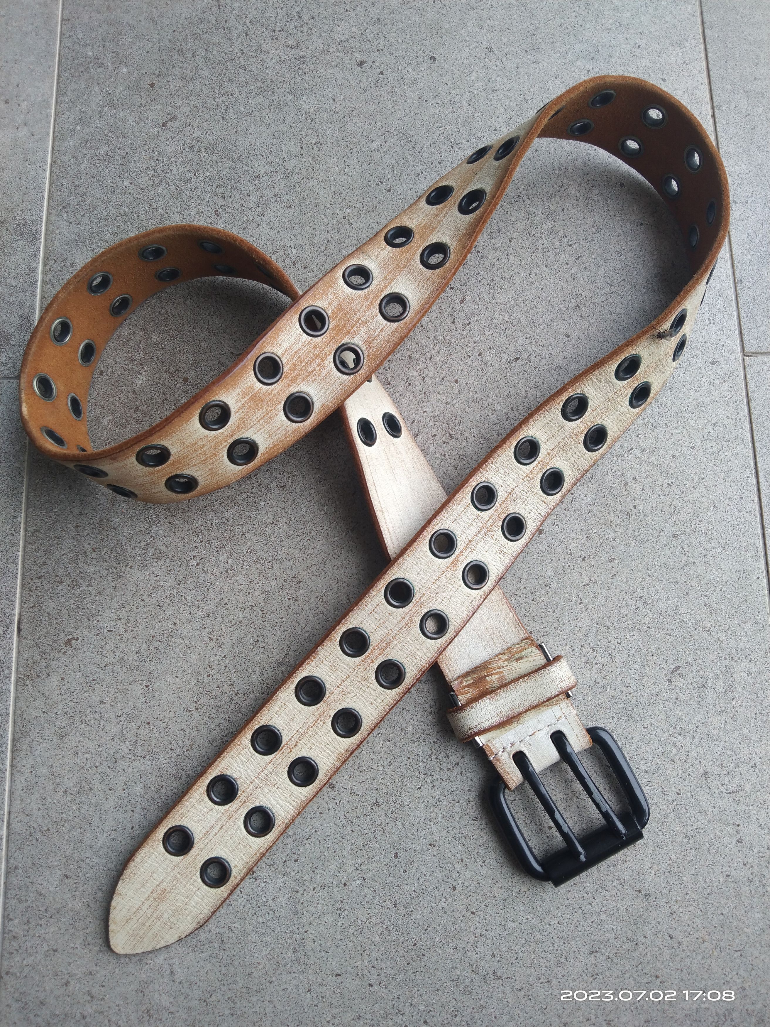 Leather OG🔥SICK UNBRANBED LEATHER BELT Size ONE SIZE - 1 Thumbnail