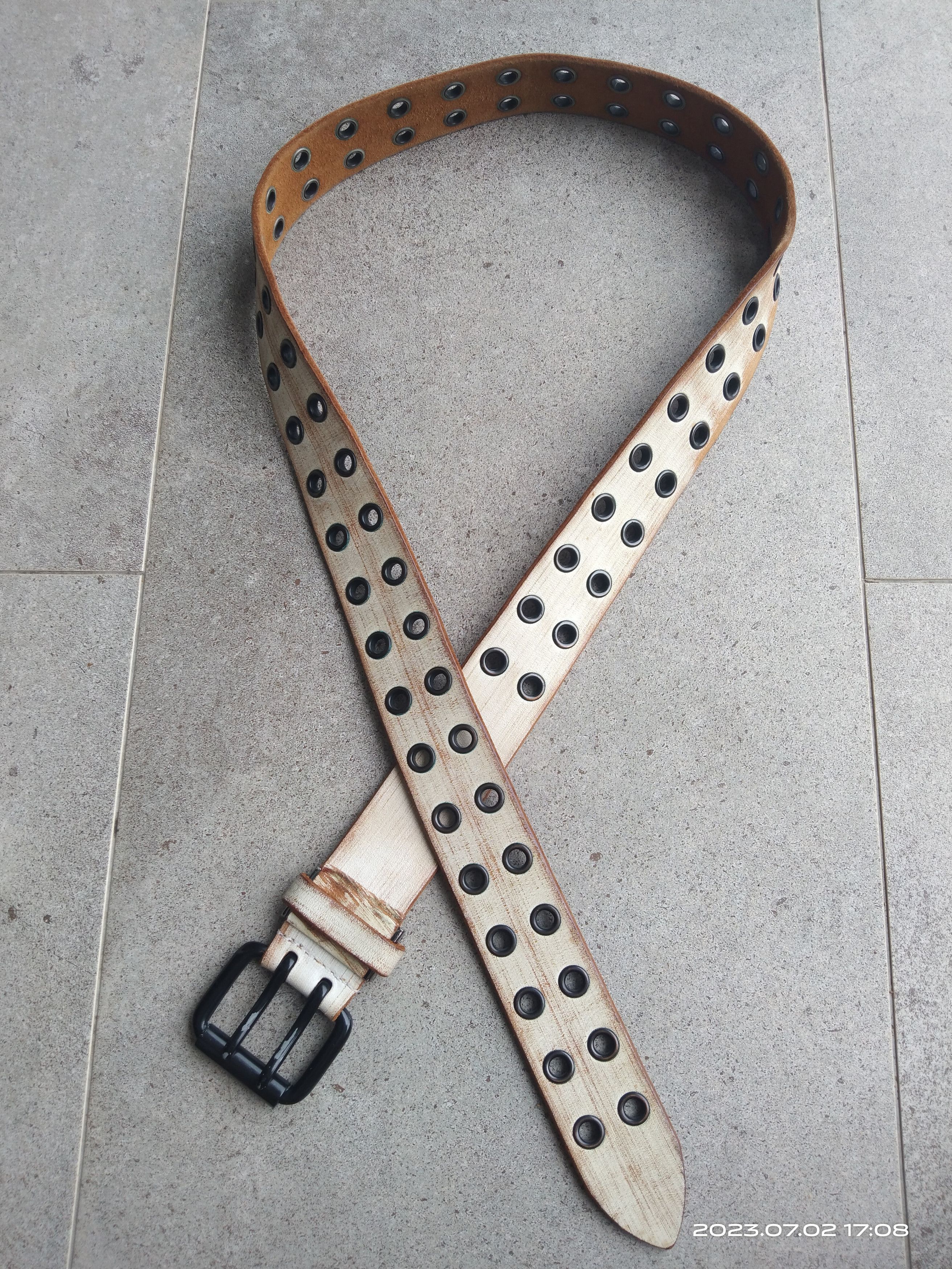Leather OG🔥SICK UNBRANBED LEATHER BELT Size ONE SIZE - 2 Thumbnail