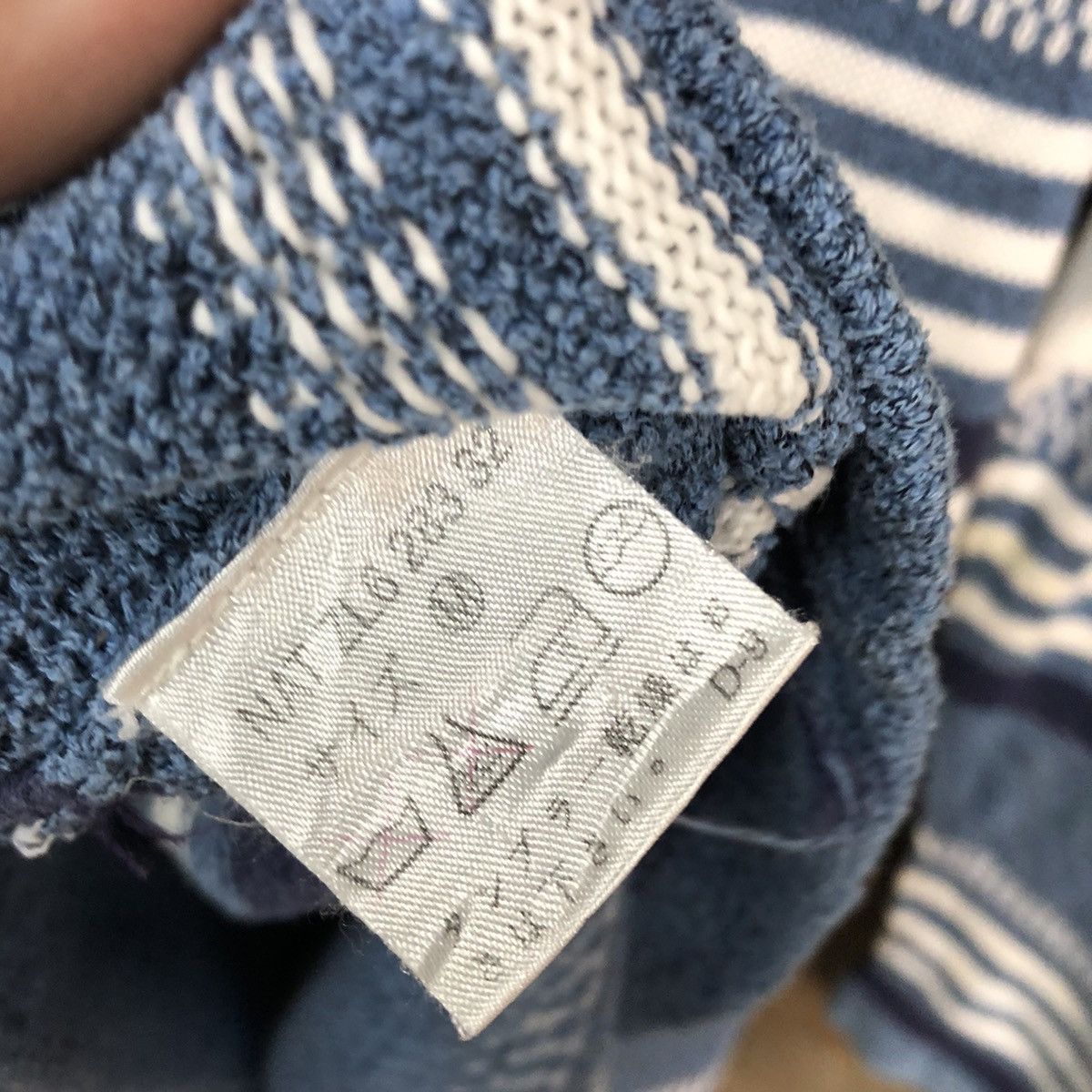 Homespun Knitwear Lady Arran Stripe vintage japan Blue Knitwear #154B Size M / US 6-8 / IT 42-44 - 13 Thumbnail