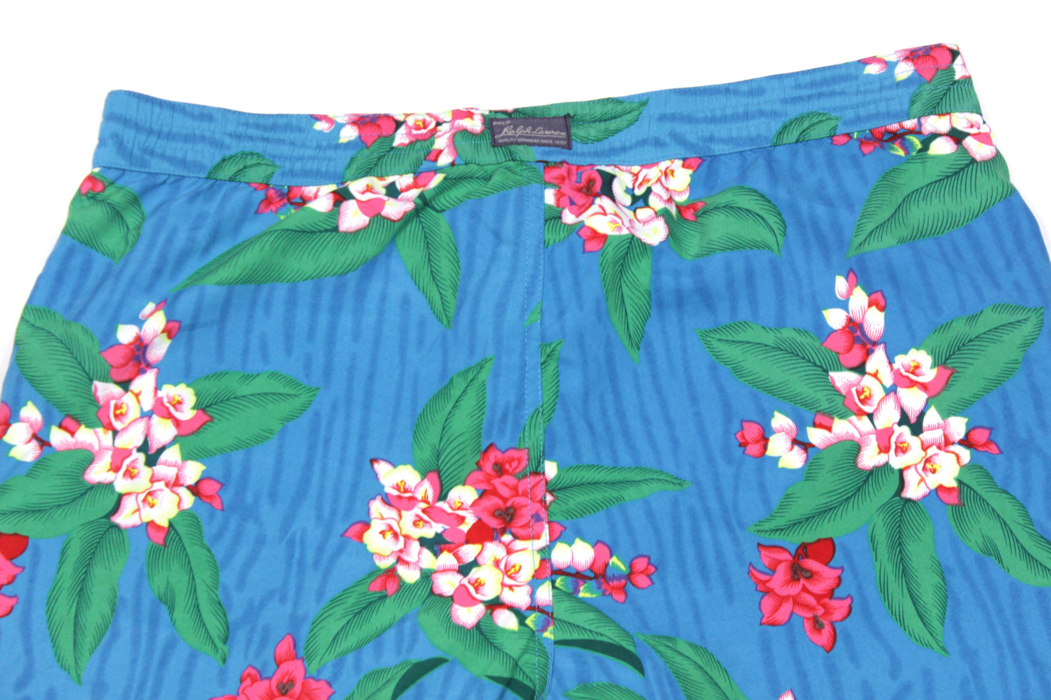 Polo Ralph Lauren Floral Swim Shorts Vintage Size US 32 / EU 48 - 4 Thumbnail