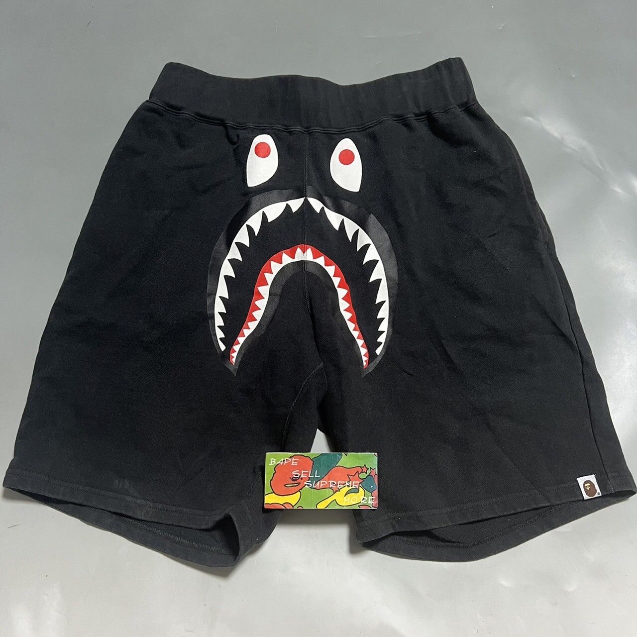 image of Bape Shark Short Sweat Pants Black, Men's (Size 38)