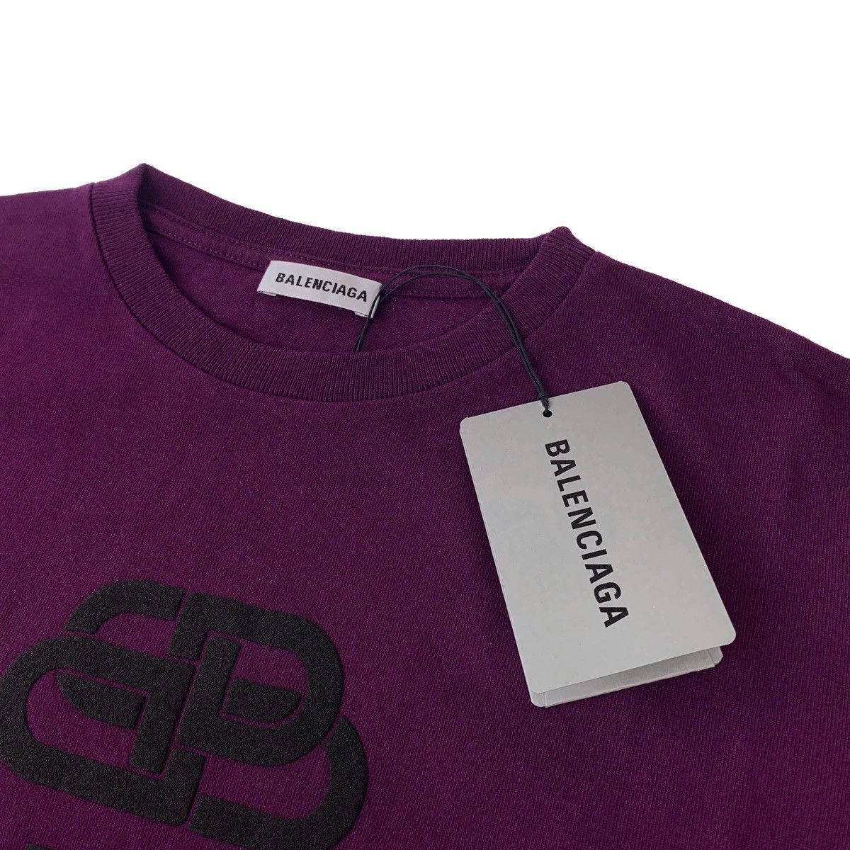 Balenciaga Balenciaga BB Logo Violet & Black T Shirt Size S / US 4 / IT 40 - 3 Thumbnail