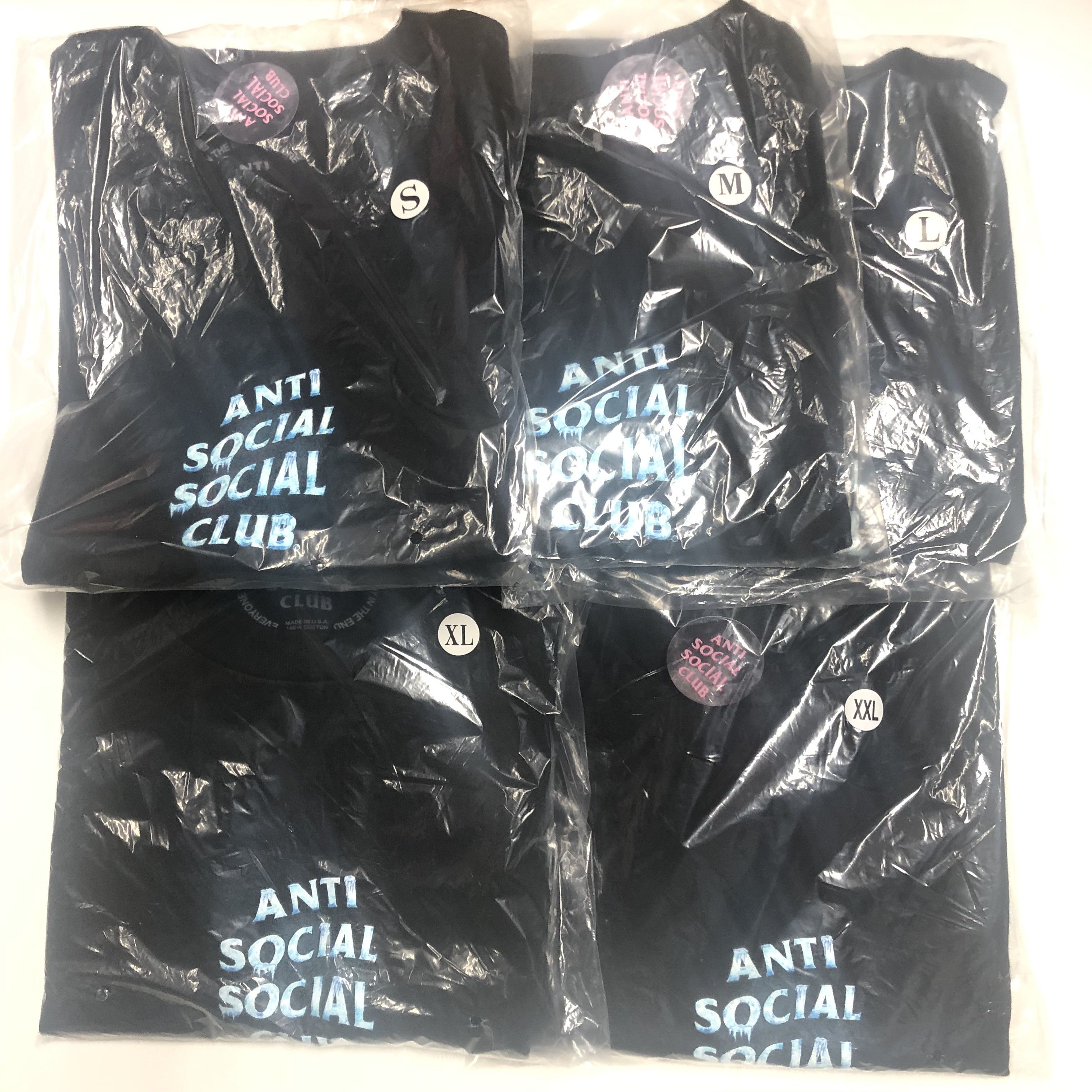 Anti Social Social Club × Members Only DS member exclusive Blue ASSC Cold Sweats Black Tee Supreme Size US XL / EU 56 / 4 - 7 Thumbnail