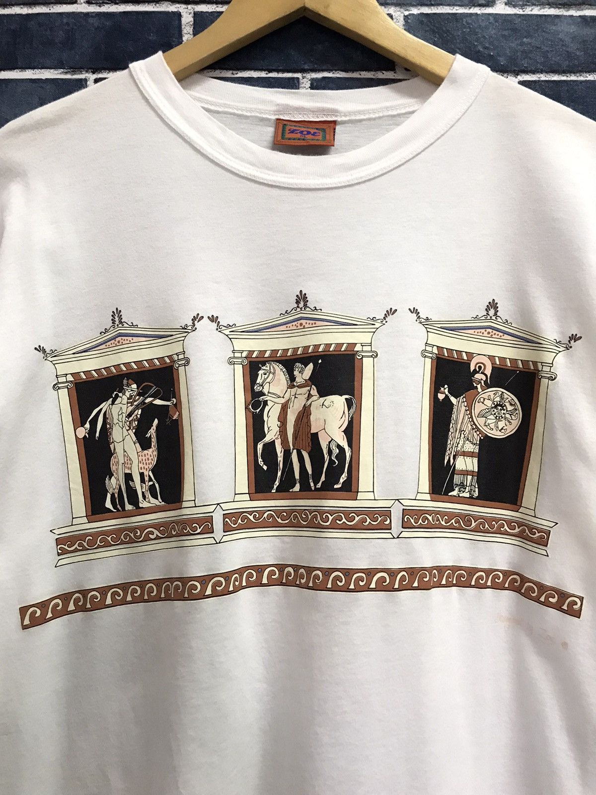 Vintage Vintage Ancient Greek Masterpiece Art by Zoe Tshirt Size US L / EU 52-54 / 3 - 4 Thumbnail