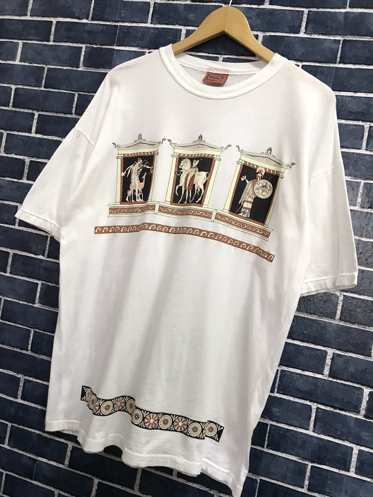 Vintage Vintage Ancient Greek Masterpiece Art by Zoe Tshirt Size US L / EU 52-54 / 3 - 2 Thumbnail