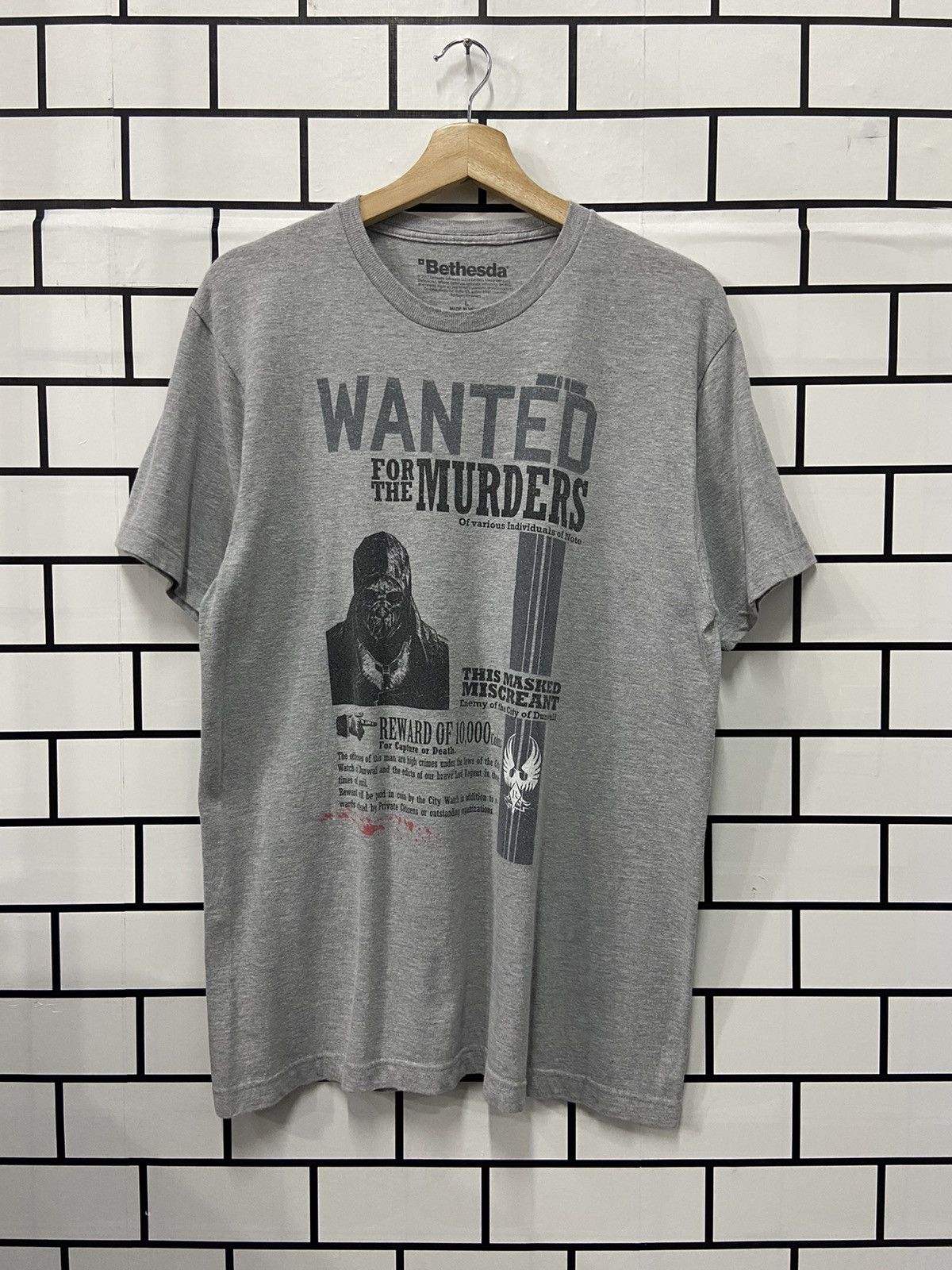 Playstation Dishonored Whaler Wanted Gaming Promo tee Size US M / EU 48-50 / 2 - 3 Thumbnail
