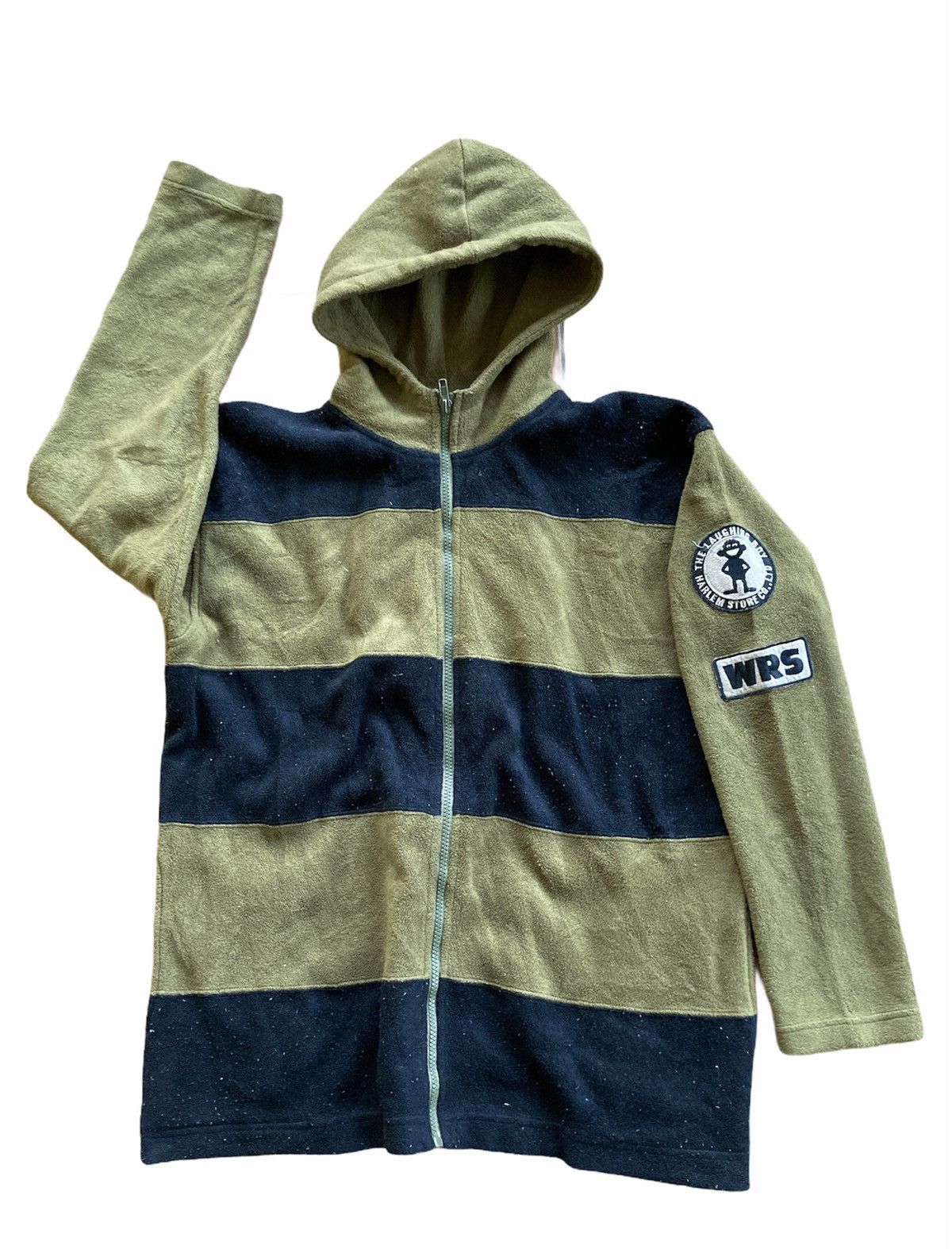 image of Harlem Store The Laughing Boy Zipper Hoodie in Brown, Men's (Size Large)