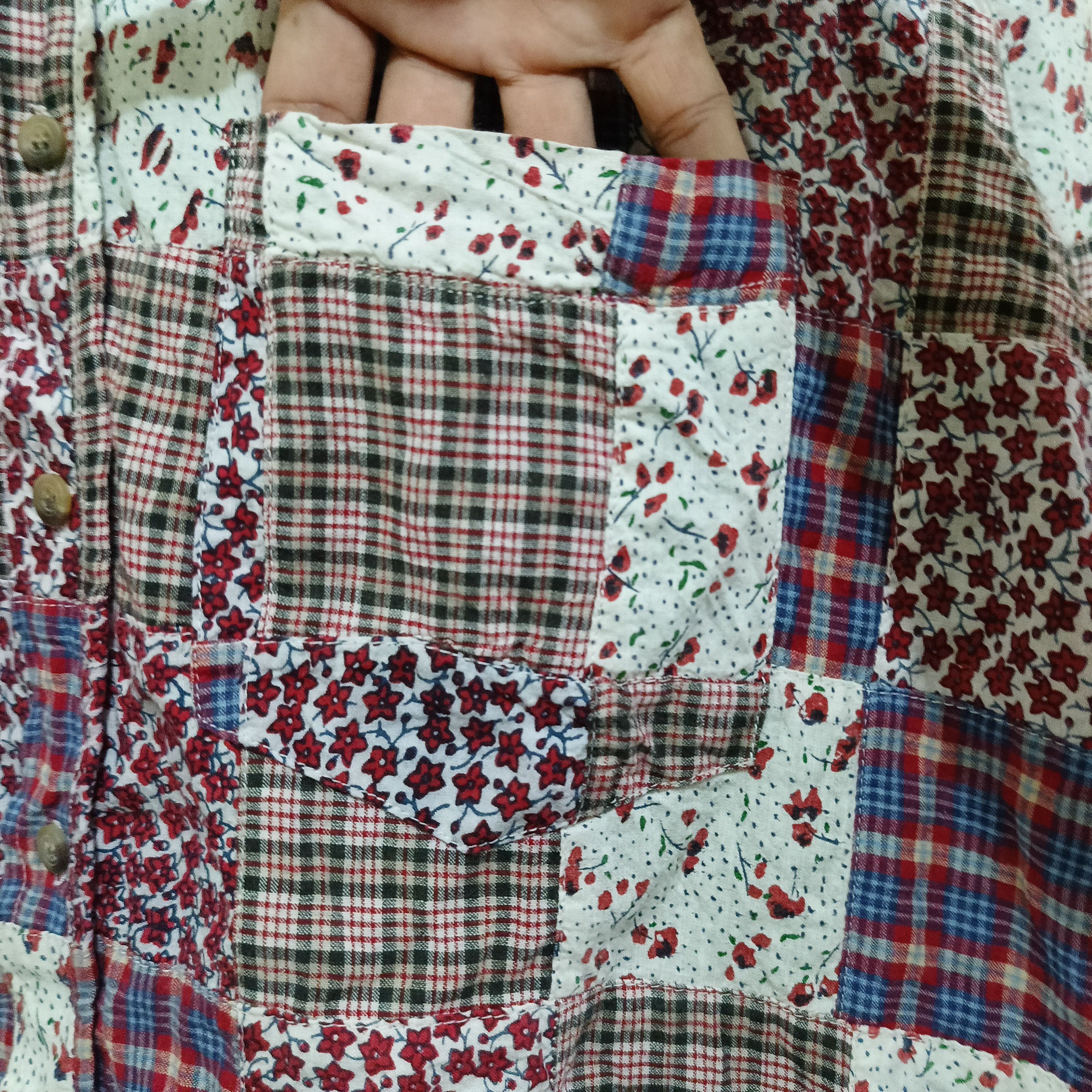 Designer × Flannel Selscot Homme Flower Patchwork Size US L / EU 52-54 / 3 - 3 Thumbnail