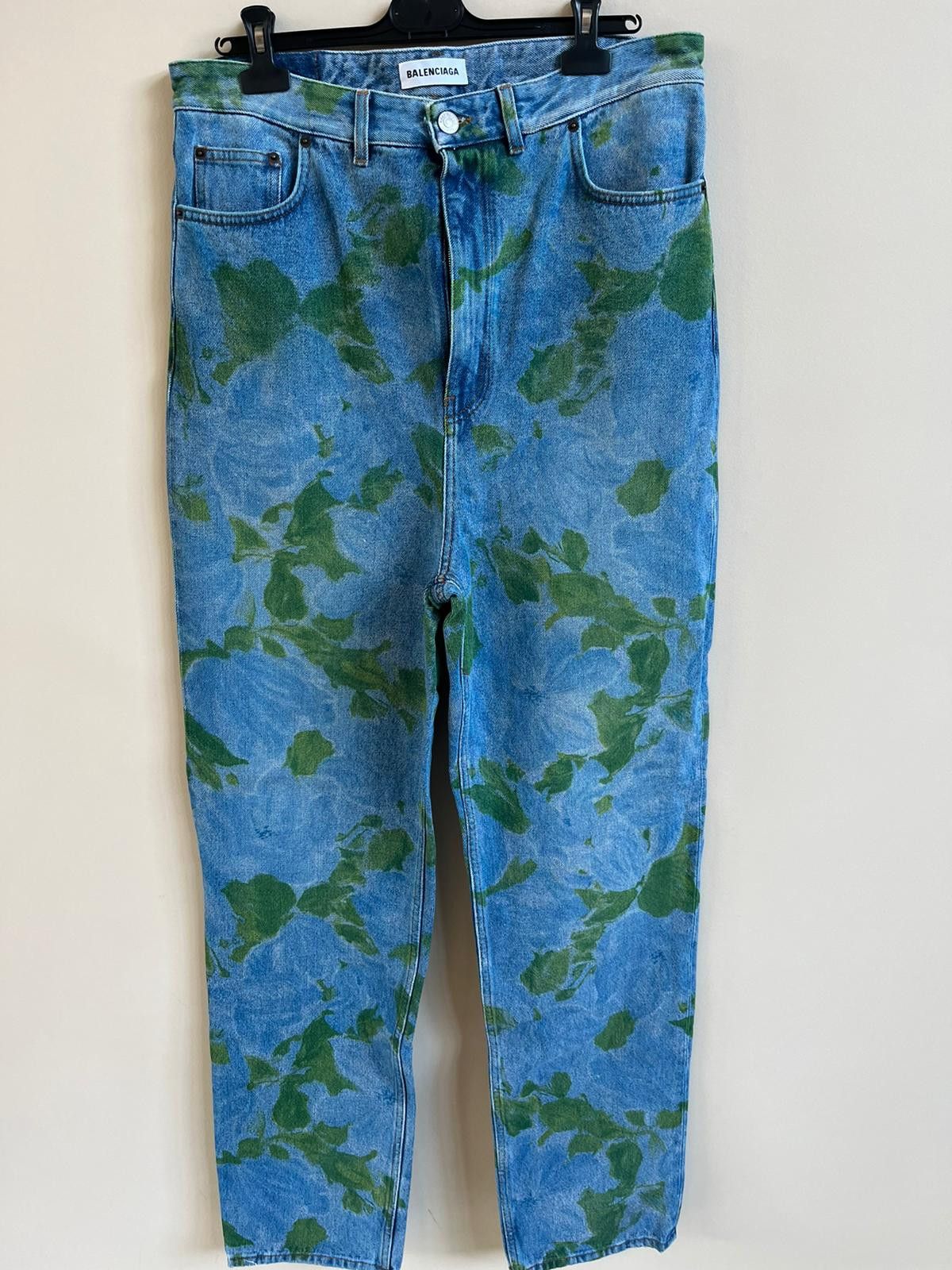 Balenciaga o1rshd1 Oversized Earth Print Denim in Multicolor Size US 32 / EU 48 - 3 Thumbnail