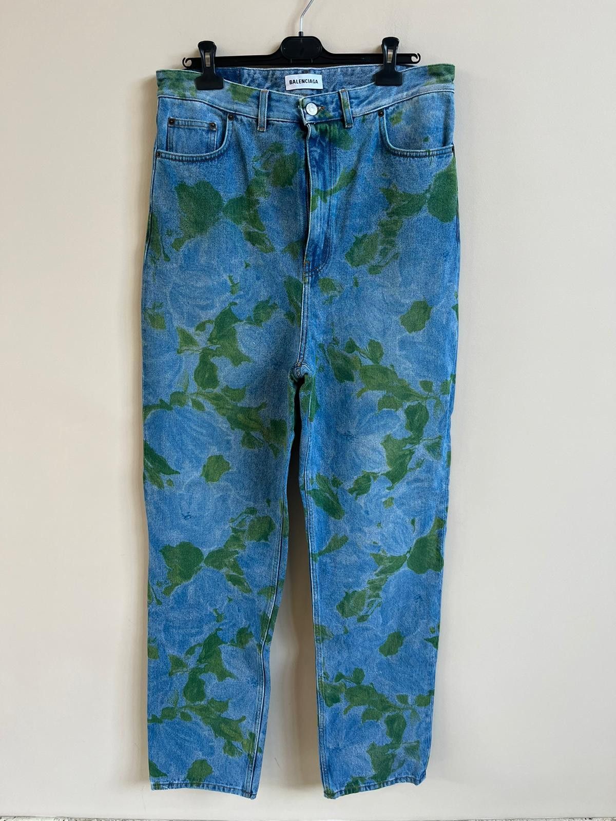 Balenciaga o1rshd1 Oversized Earth Print Denim in Multicolor Size US 32 / EU 48 - 2 Thumbnail