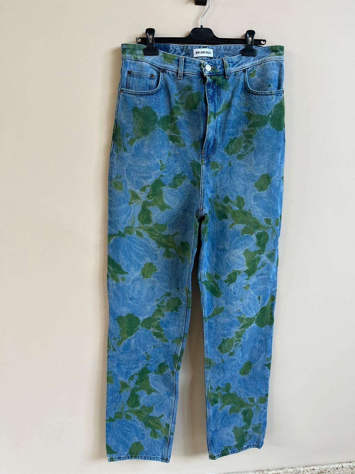Balenciaga o1rshd1 Oversized Earth Print Denim in Multicolor Size US 32 / EU 48 - 7 Thumbnail
