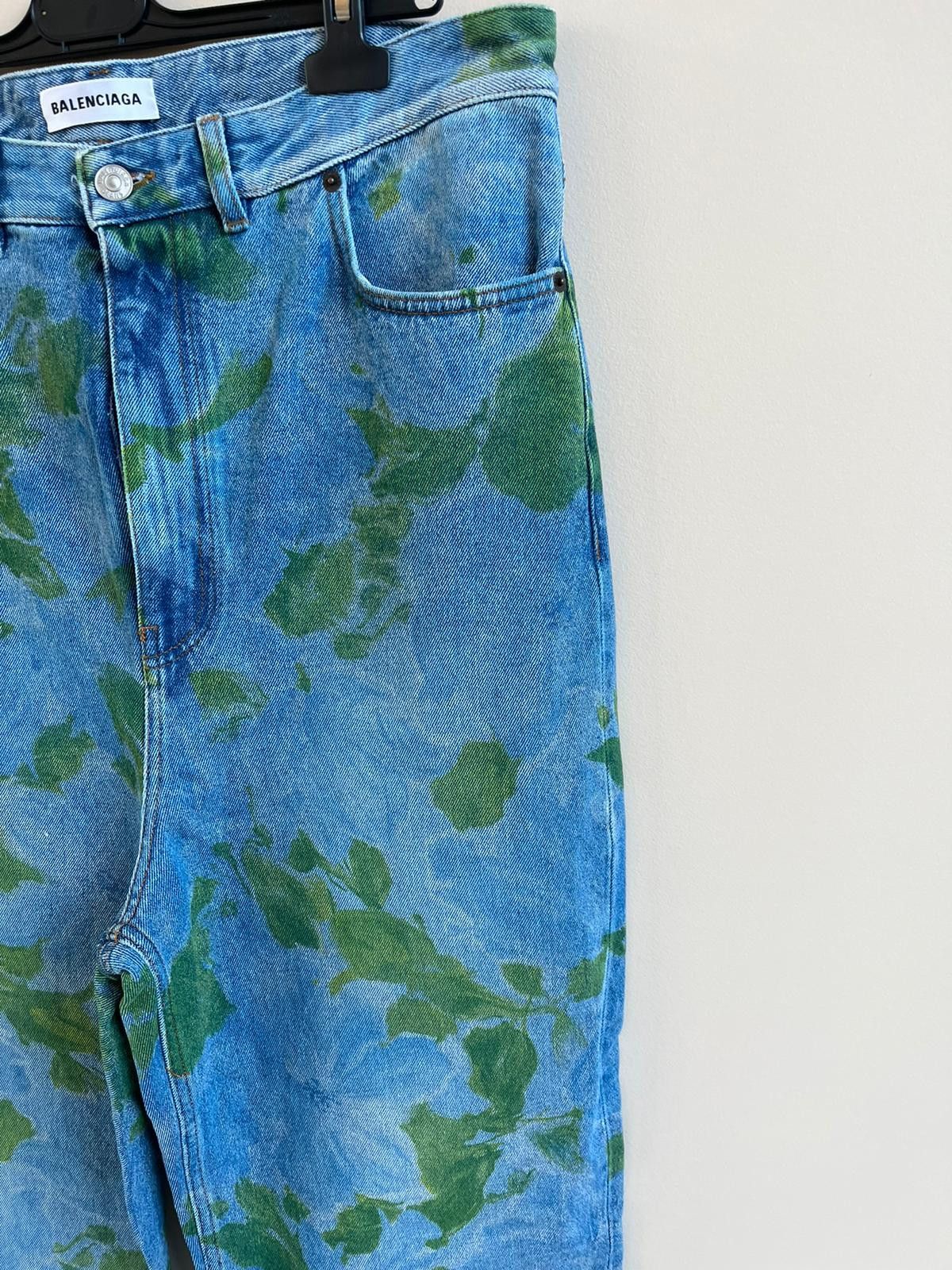 Balenciaga o1rshd1 Oversized Earth Print Denim in Multicolor Size US 32 / EU 48 - 4 Thumbnail
