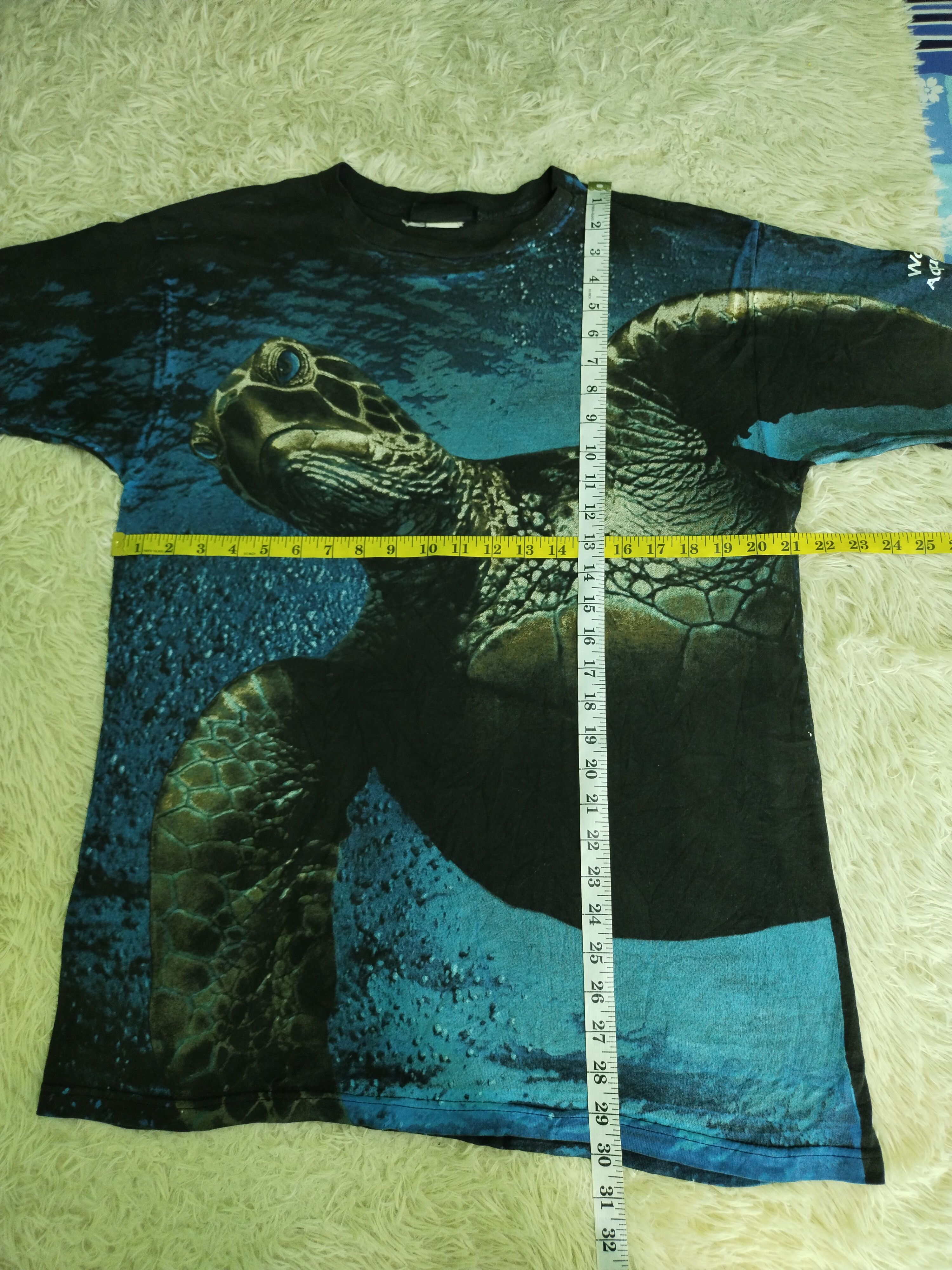 Vintage VINTAGE 90s WAIKIKI AQUARIUM OVERPRINT TURTLE SURT TEE Size US M / EU 48-50 / 2 - 10 Thumbnail