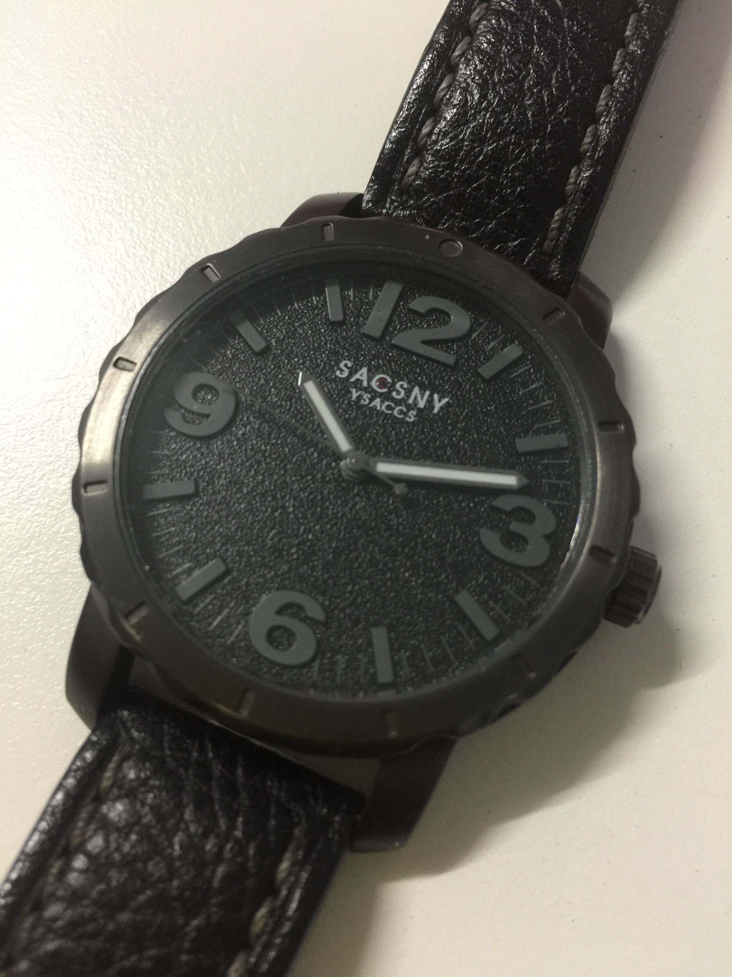 image of Yohji Yamamoto Y’Saccs Watch in Black, Men's