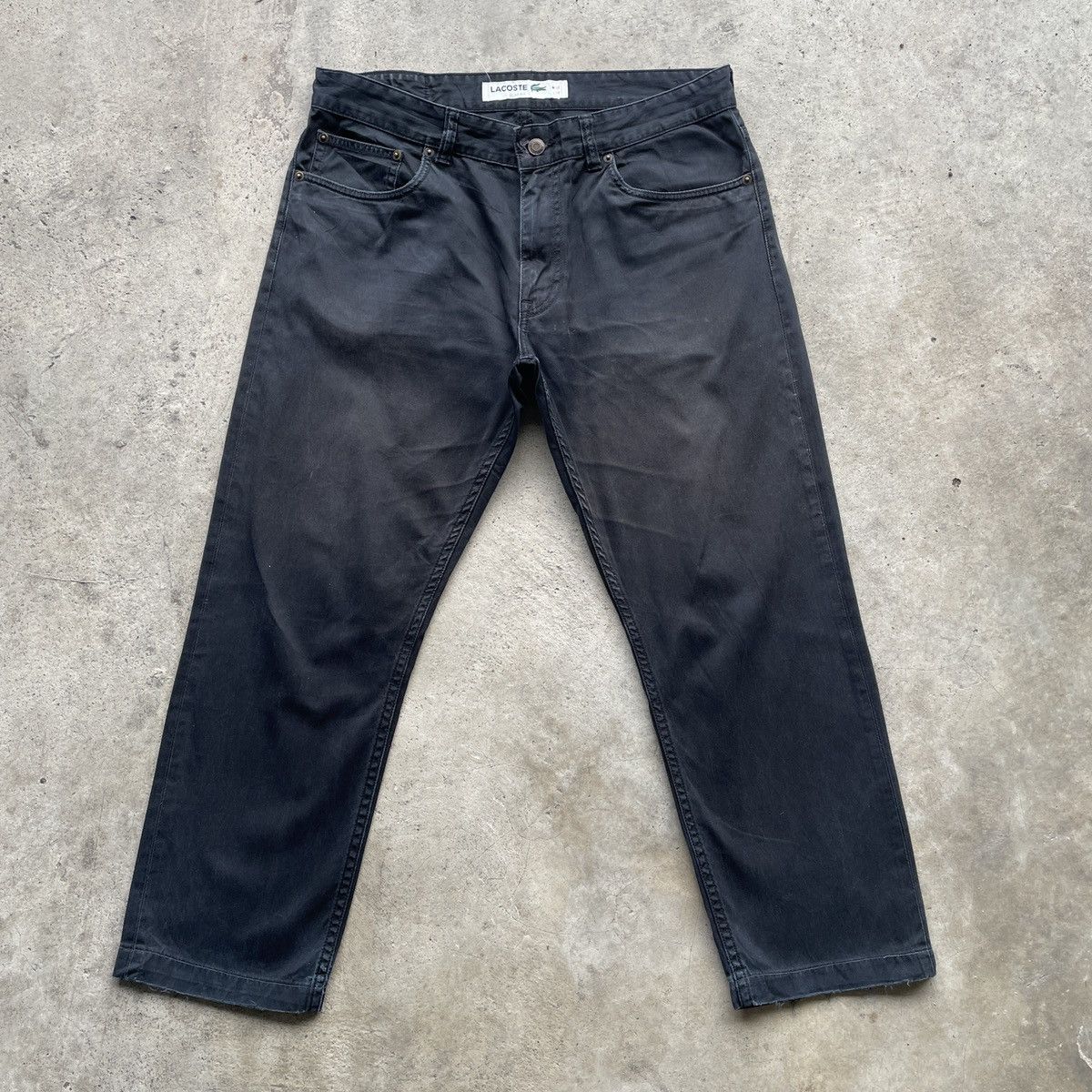 Lacoste W32x26🔥 Vintage Lacoste Black Trousers Casual Pants Size US 32 / EU 48 - 1 Thumbnail