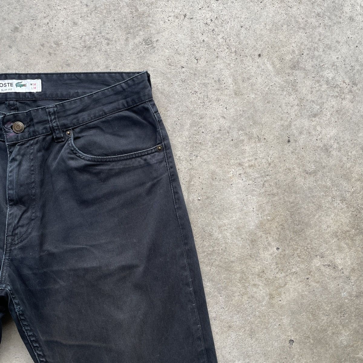 Lacoste W32x26🔥 Vintage Lacoste Black Trousers Casual Pants Size US 32 / EU 48 - 6 Thumbnail