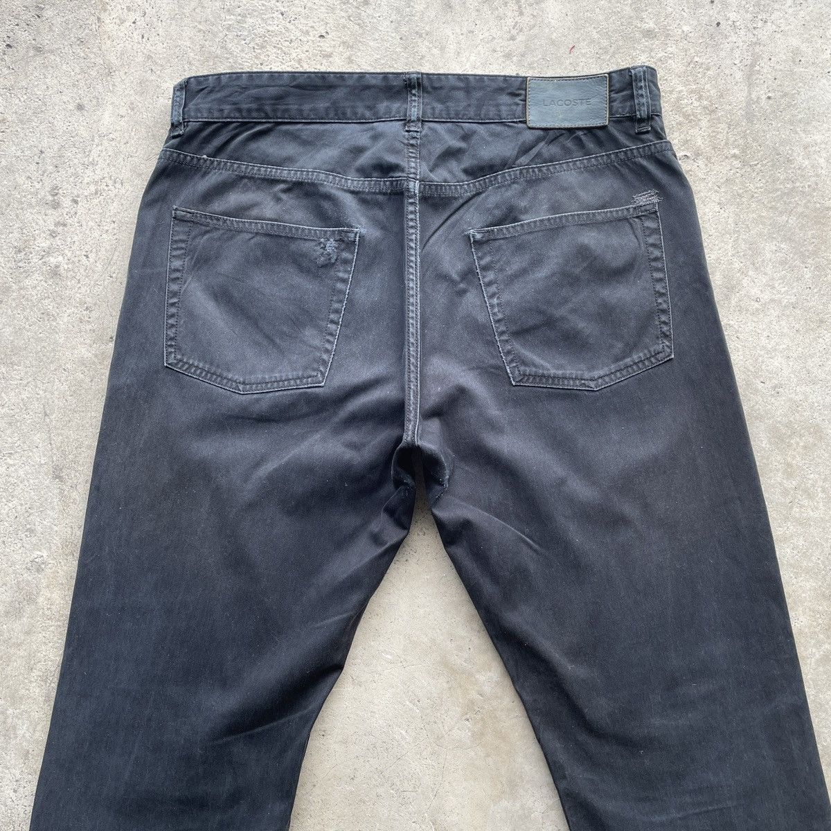 Lacoste W32x26🔥 Vintage Lacoste Black Trousers Casual Pants Size US 32 / EU 48 - 11 Thumbnail