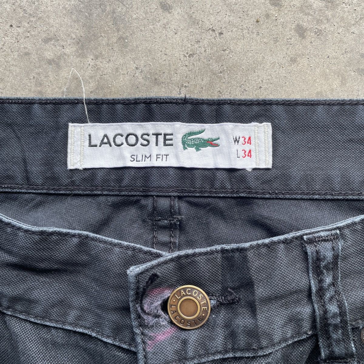 Lacoste W32x26🔥 Vintage Lacoste Black Trousers Casual Pants Size US 32 / EU 48 - 7 Thumbnail
