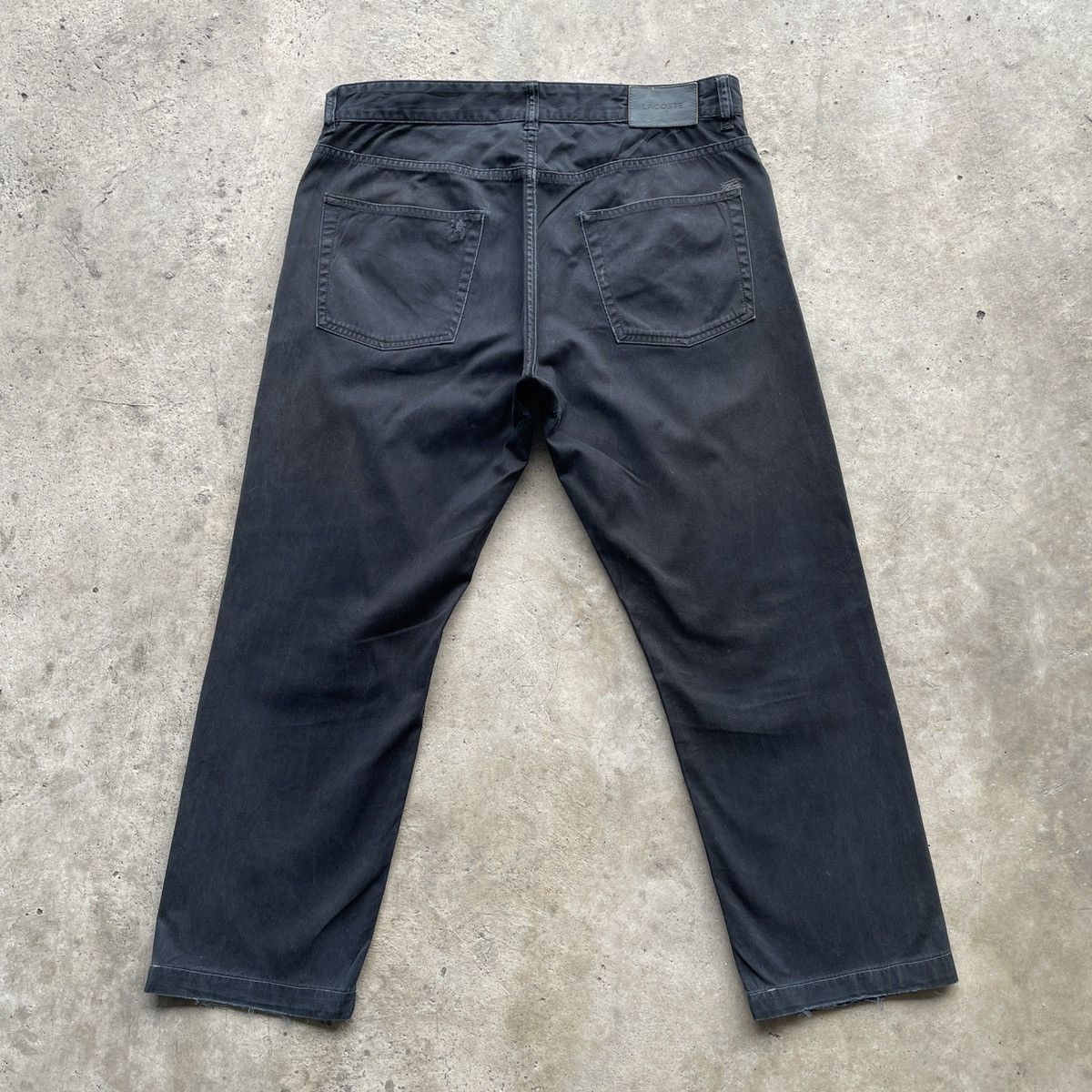 Lacoste W32x26🔥 Vintage Lacoste Black Trousers Casual Pants Size US 32 / EU 48 - 13 Thumbnail