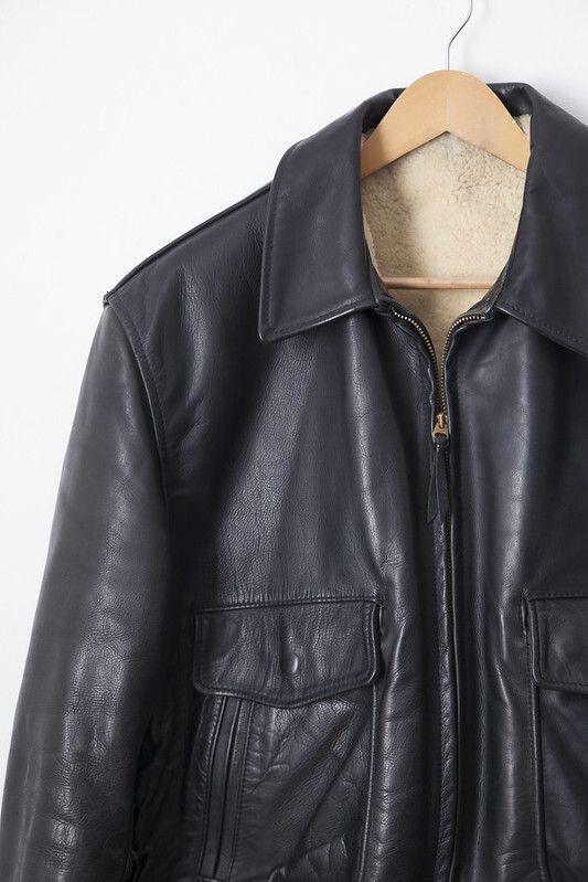 Aero Leather Longshoreman shearling leather jacket Size US XL / EU 56 / 4 - 2 Preview
