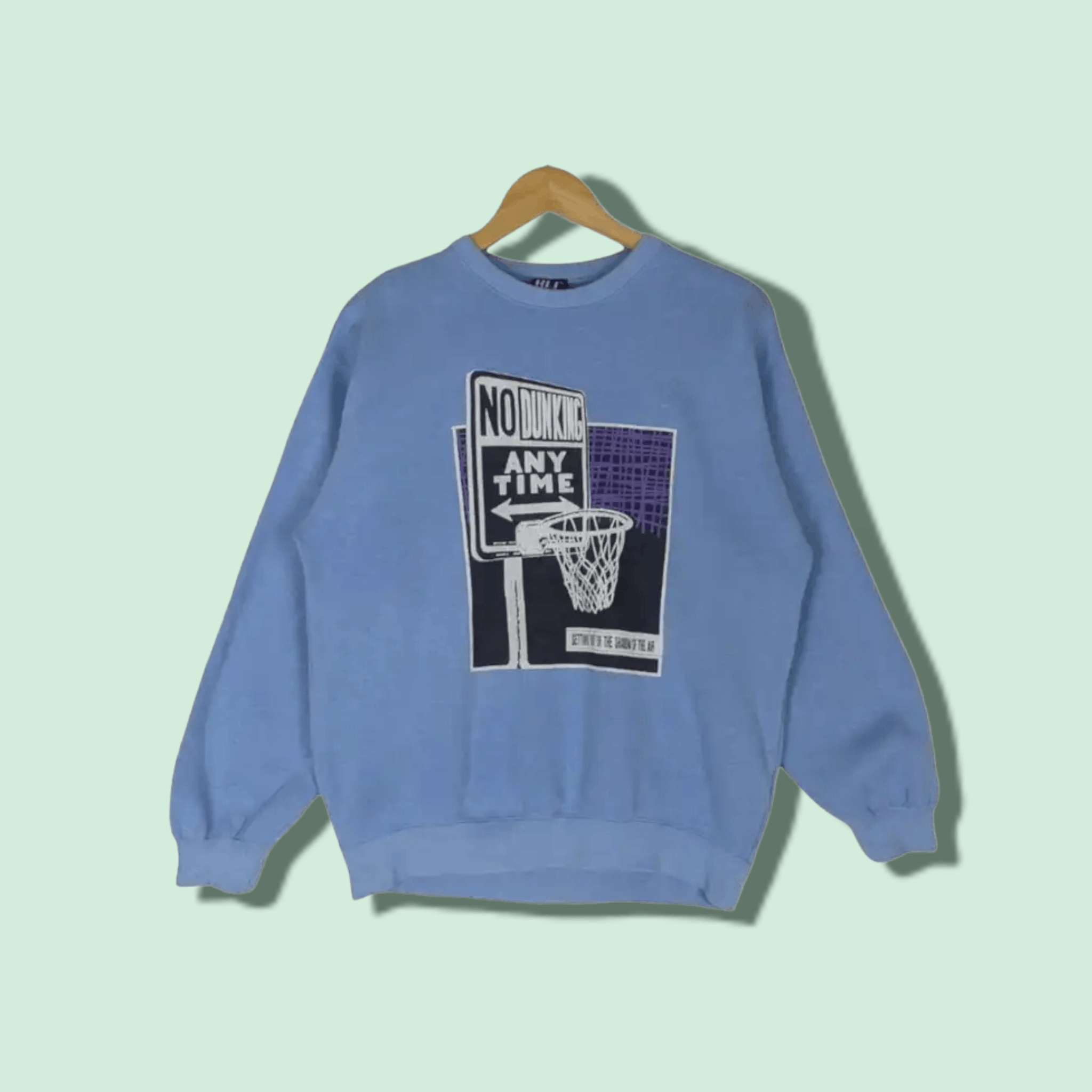 Japanese Brand × Vintage Japan BEC Slam Dunk Basketball No Dunking Sweatshirt Size US M / EU 48-50 / 2 - 1 Thumbnail