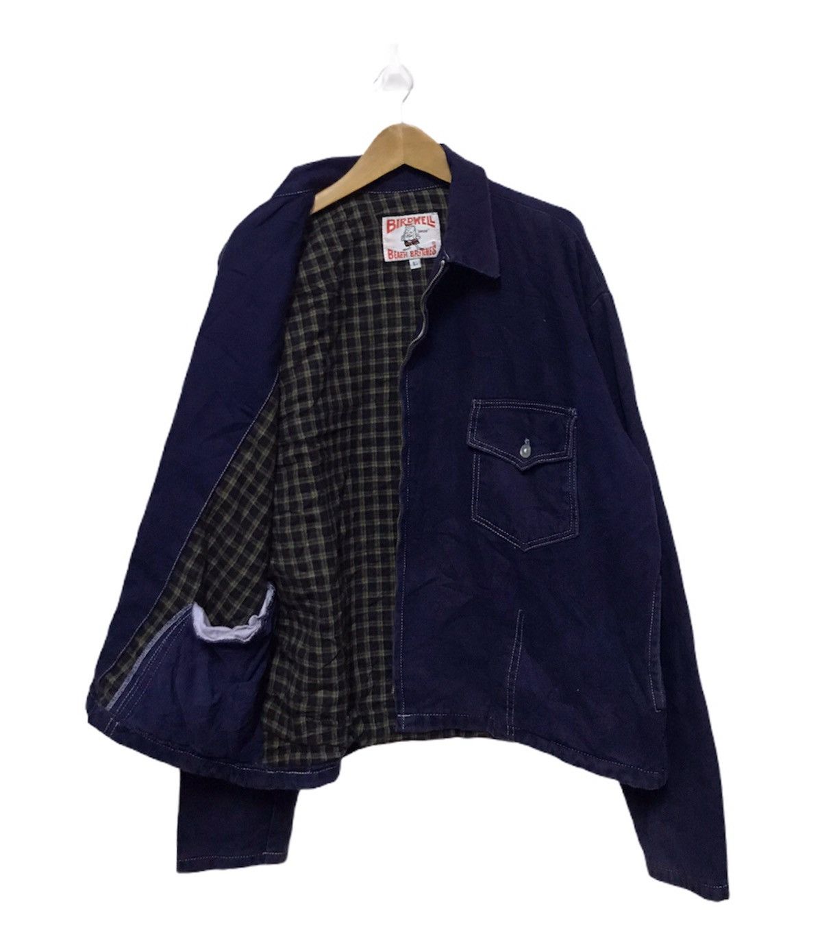 Vintage Birdwell indigo Jacket single pocket Size US L / EU 52-54 / 3 - 3 Thumbnail