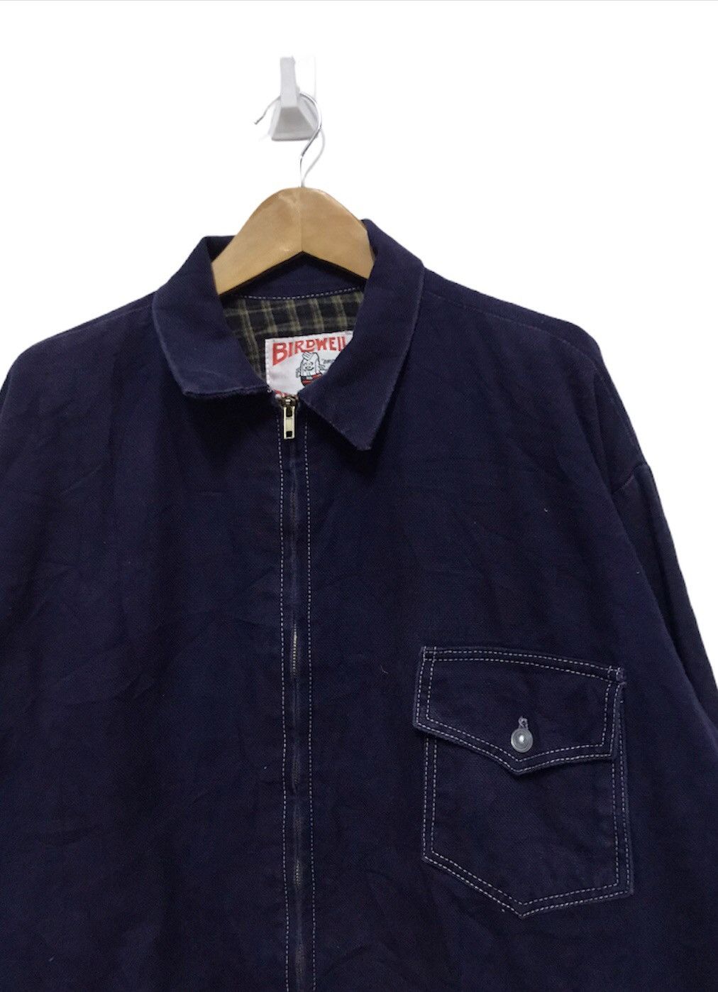 Vintage Birdwell indigo Jacket single pocket Size US L / EU 52-54 / 3 - 4 Thumbnail