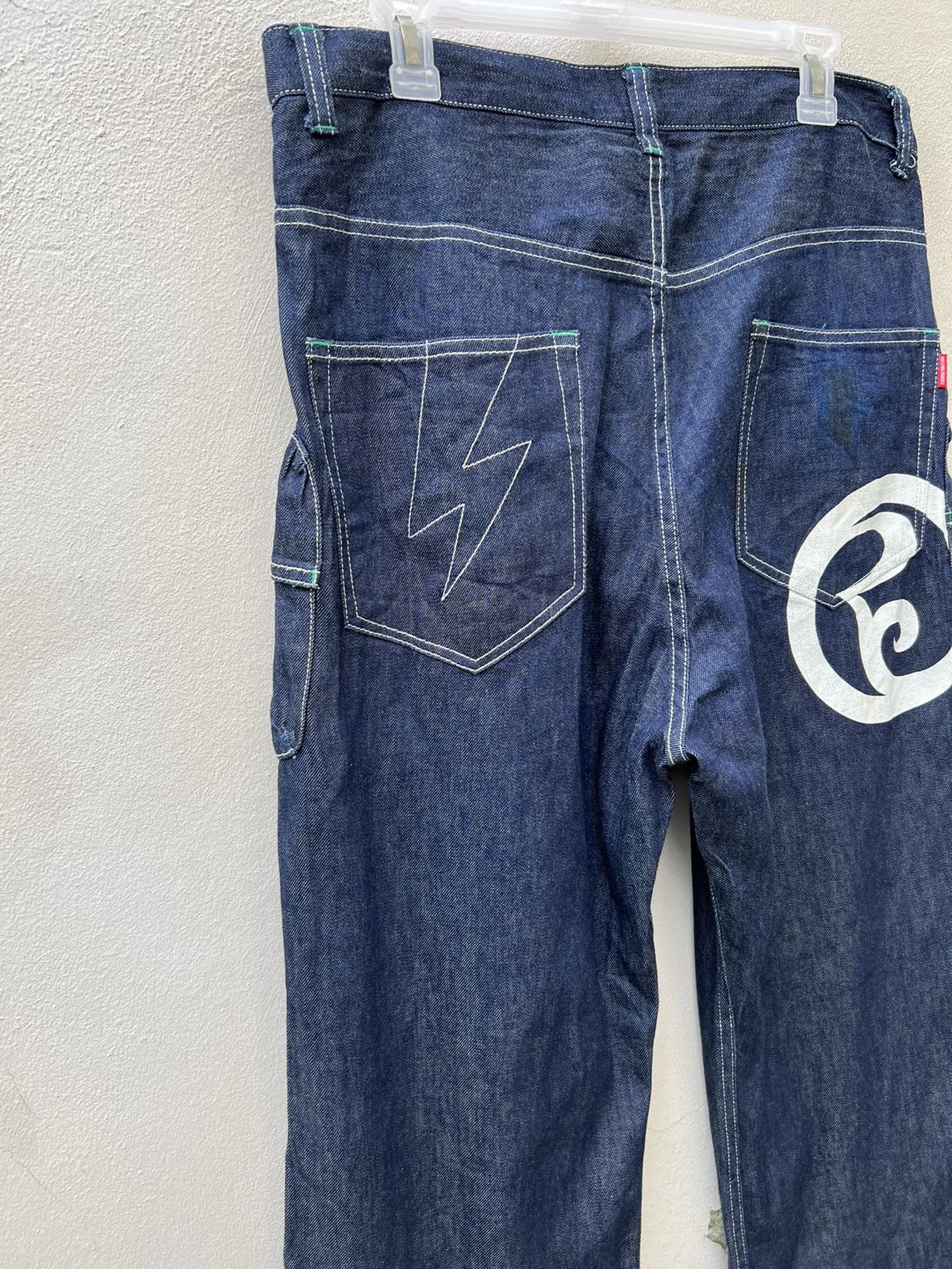 Vintage Rolling Cradle Japan Wide Denim Cargo Jeans Size US 32 / EU 48 - 14 Thumbnail