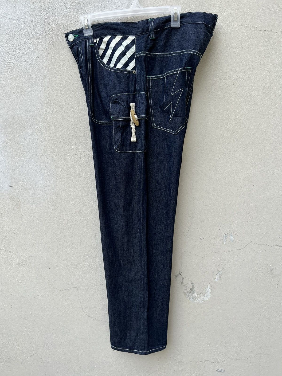 Vintage Rolling Cradle Japan Wide Denim Cargo Jeans Size US 32 / EU 48 - 20 Thumbnail