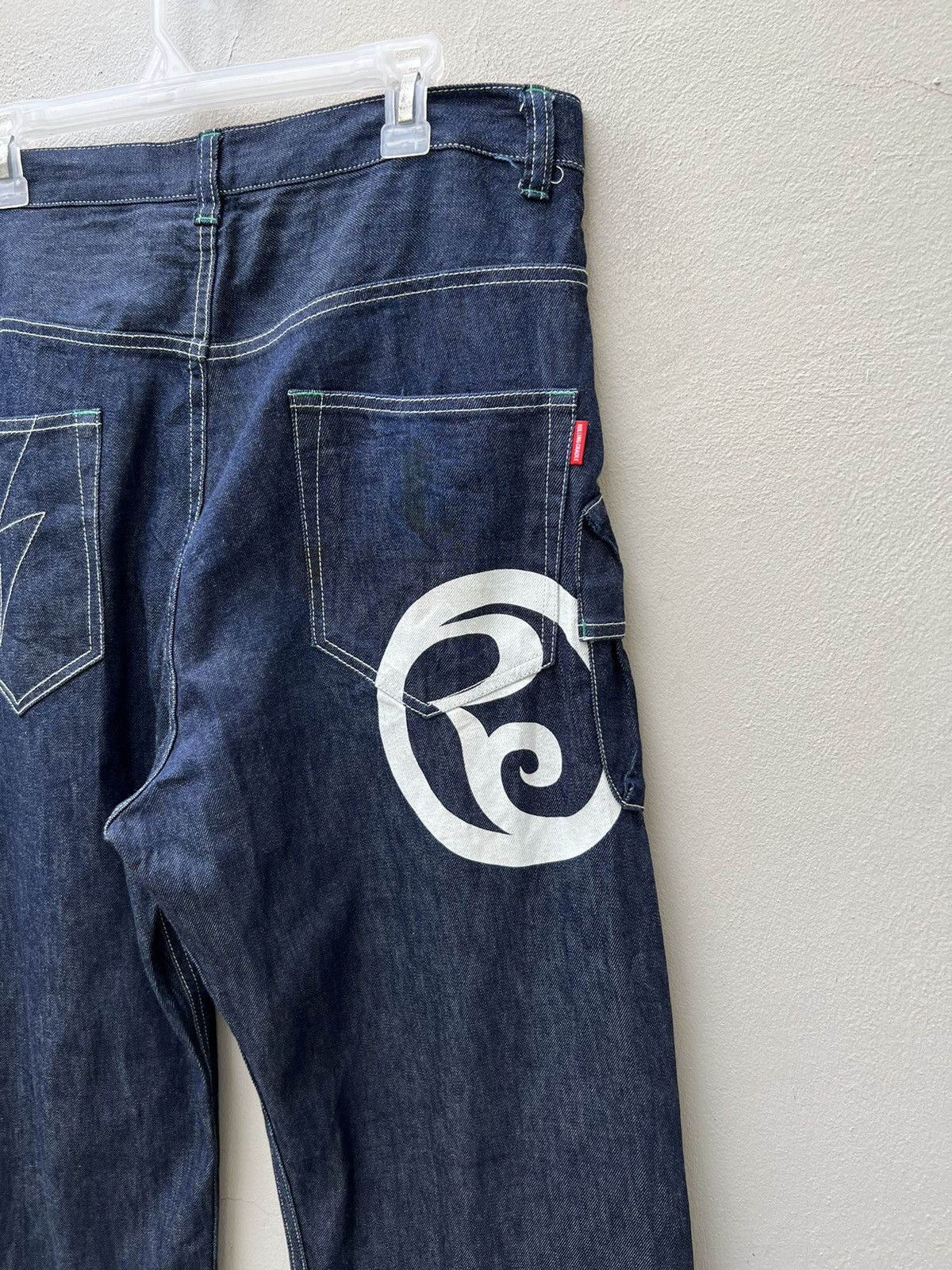 Vintage Rolling Cradle Japan Wide Denim Cargo Jeans Size US 32 / EU 48 - 16 Thumbnail