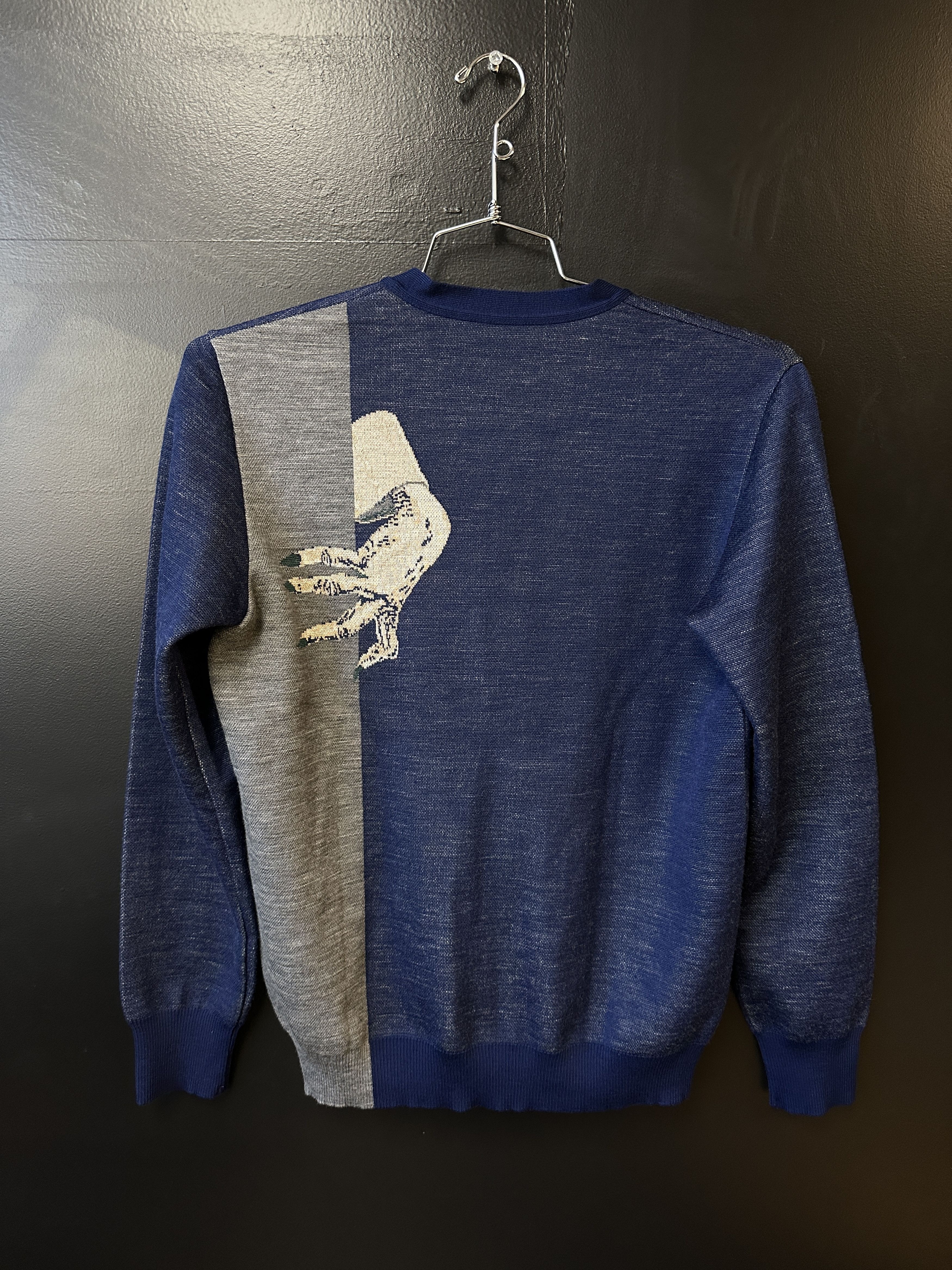 image of Undercover Navy/grey D-Hand Cardigan Size3, Men's (Size Medium)